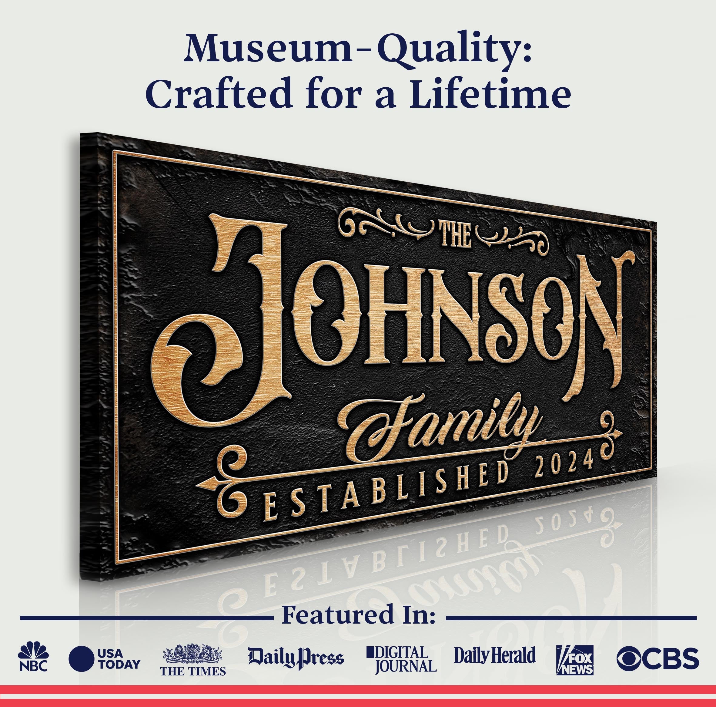 Personalized Family Sign X on sale at MyriadMart