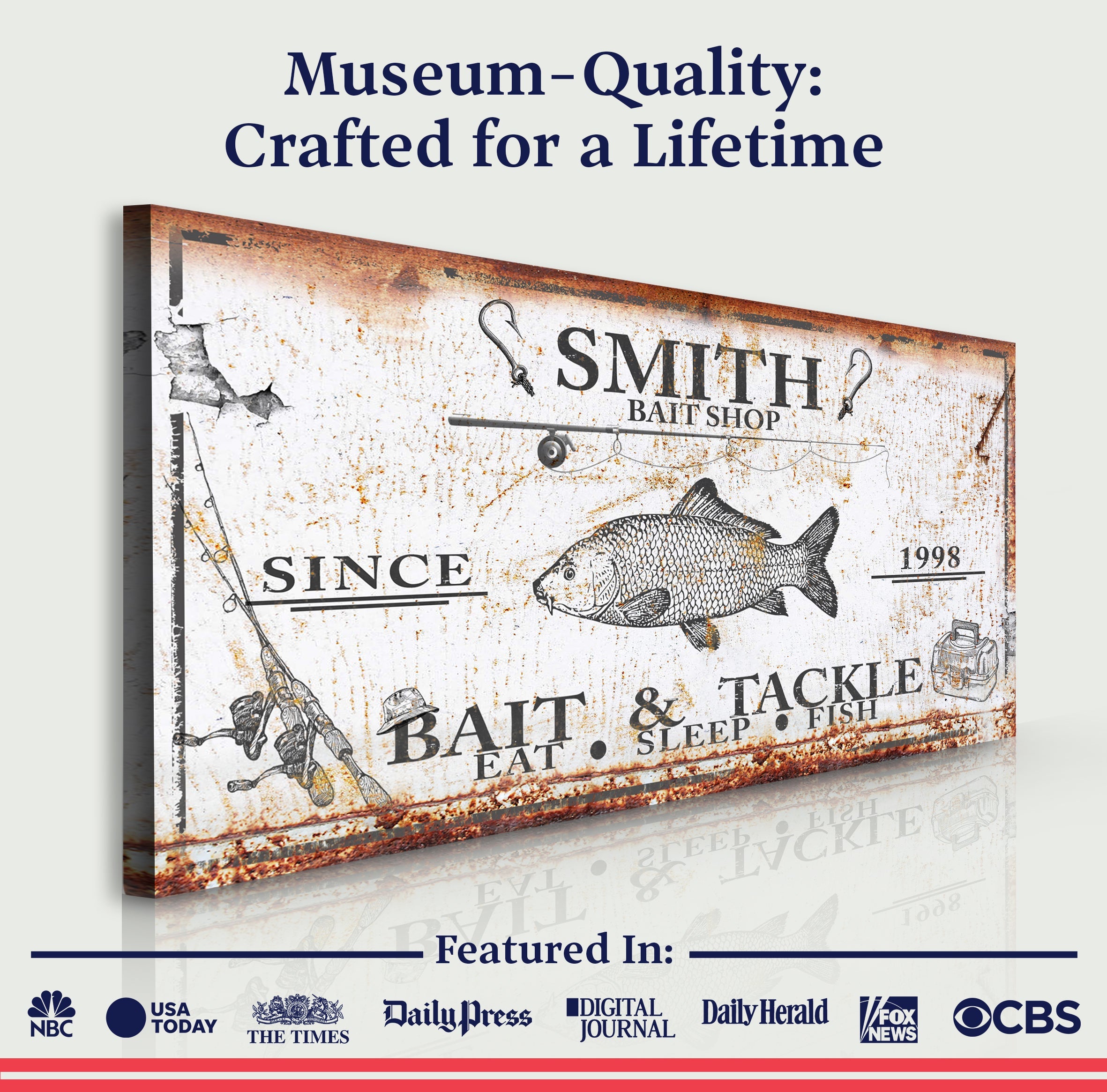 Bait and Tackle Sign III on sale at MyriadMart