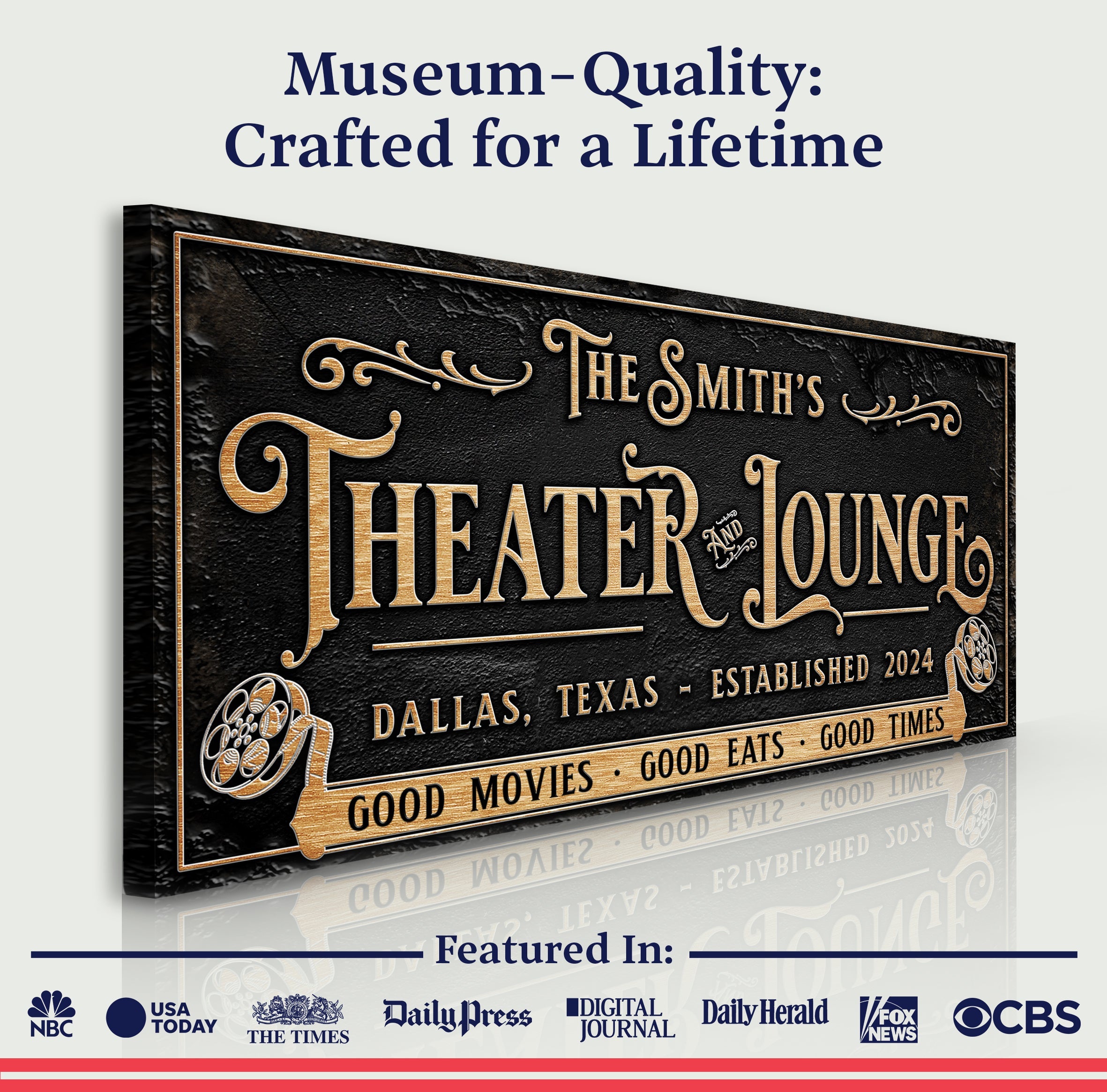 Personalized Theater Sign II on sale at MyriadMart