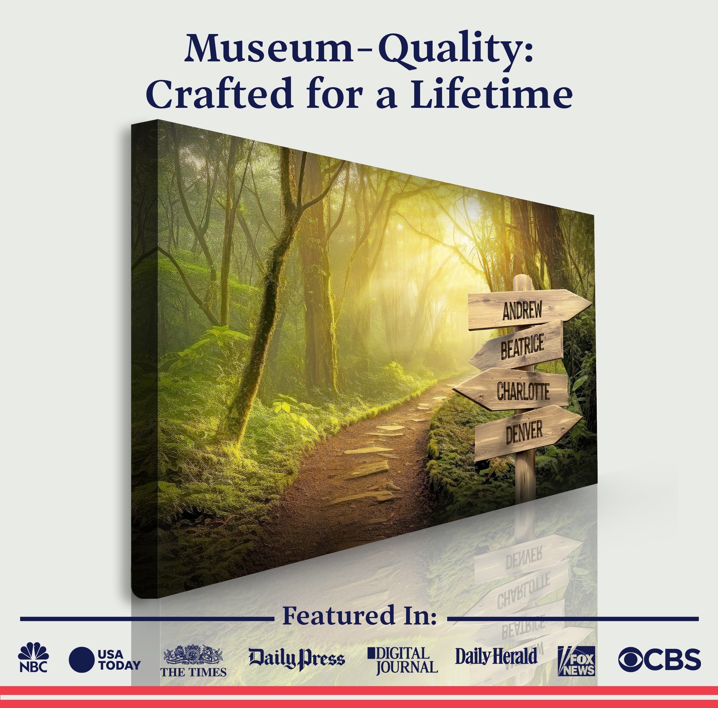 Overhang Road Family Names Sign on sale at MyriadMart