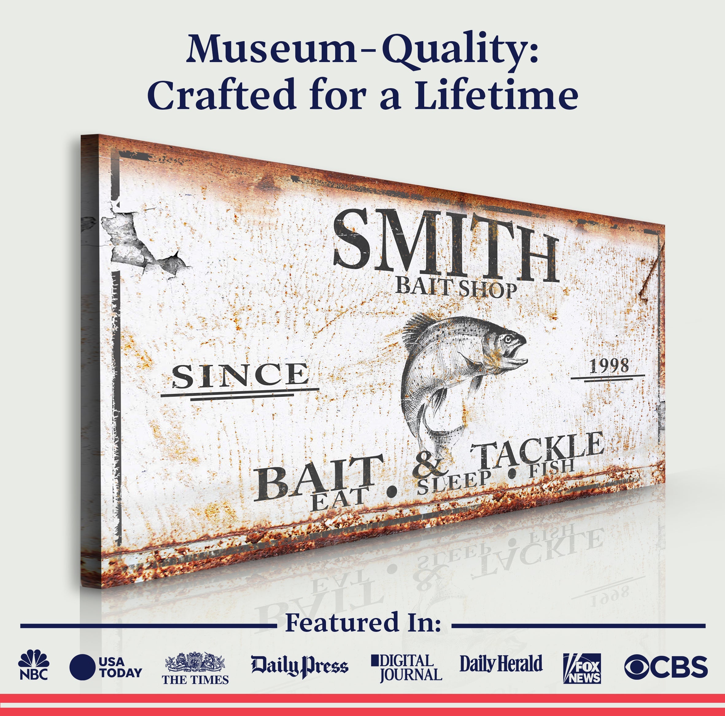 Bait and Tackle Sign on sale at MyriadMart