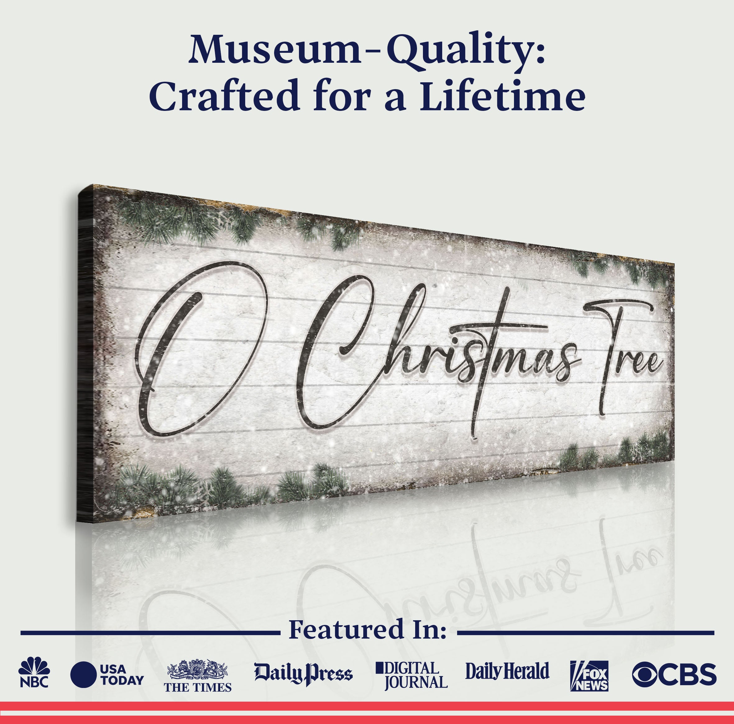 O Christmas Tree, Wood Christmas Sign on sale at MyriadMart
