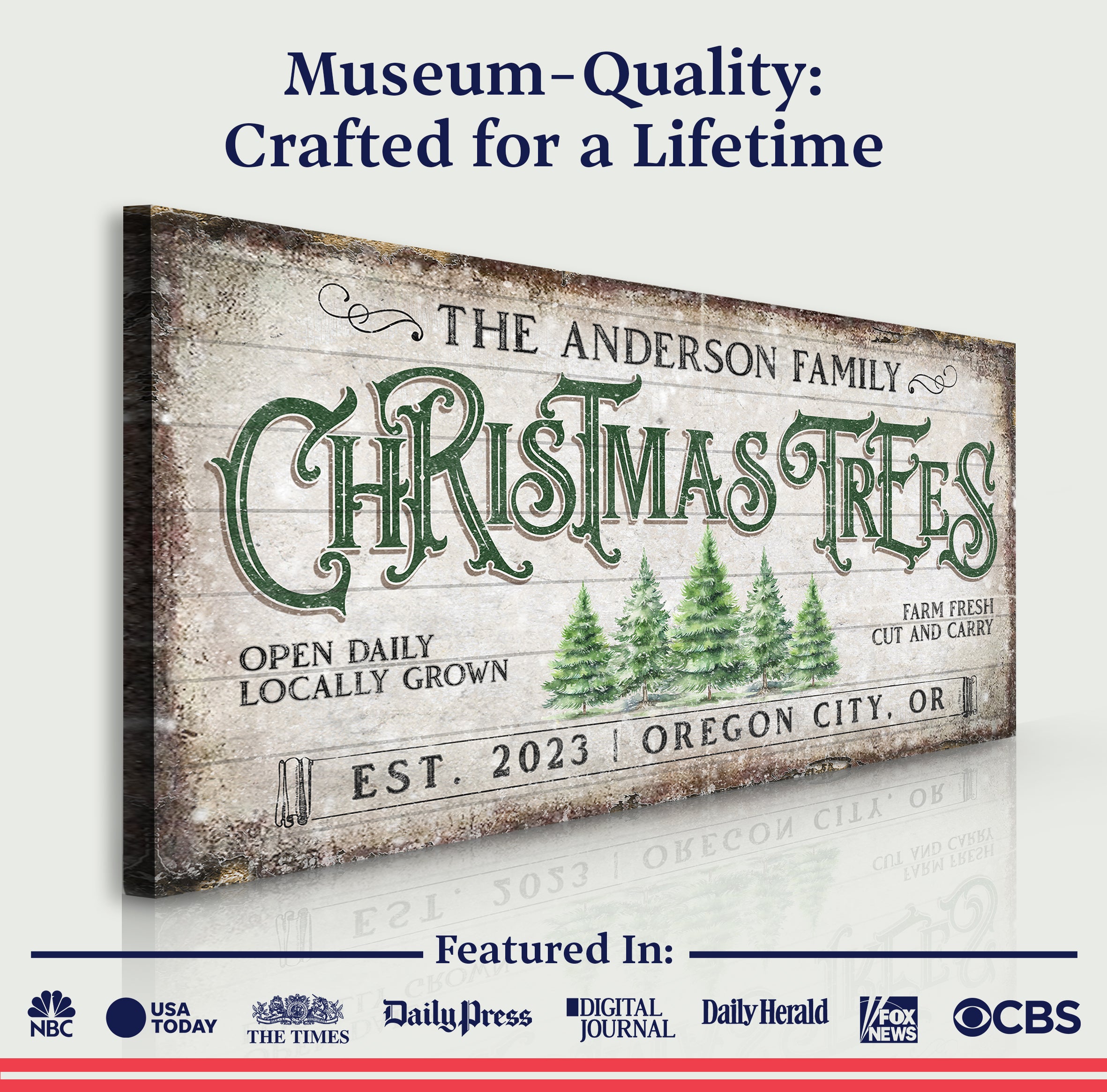 Family Christmas Tree Farm Sign IV on sale at MyriadMart