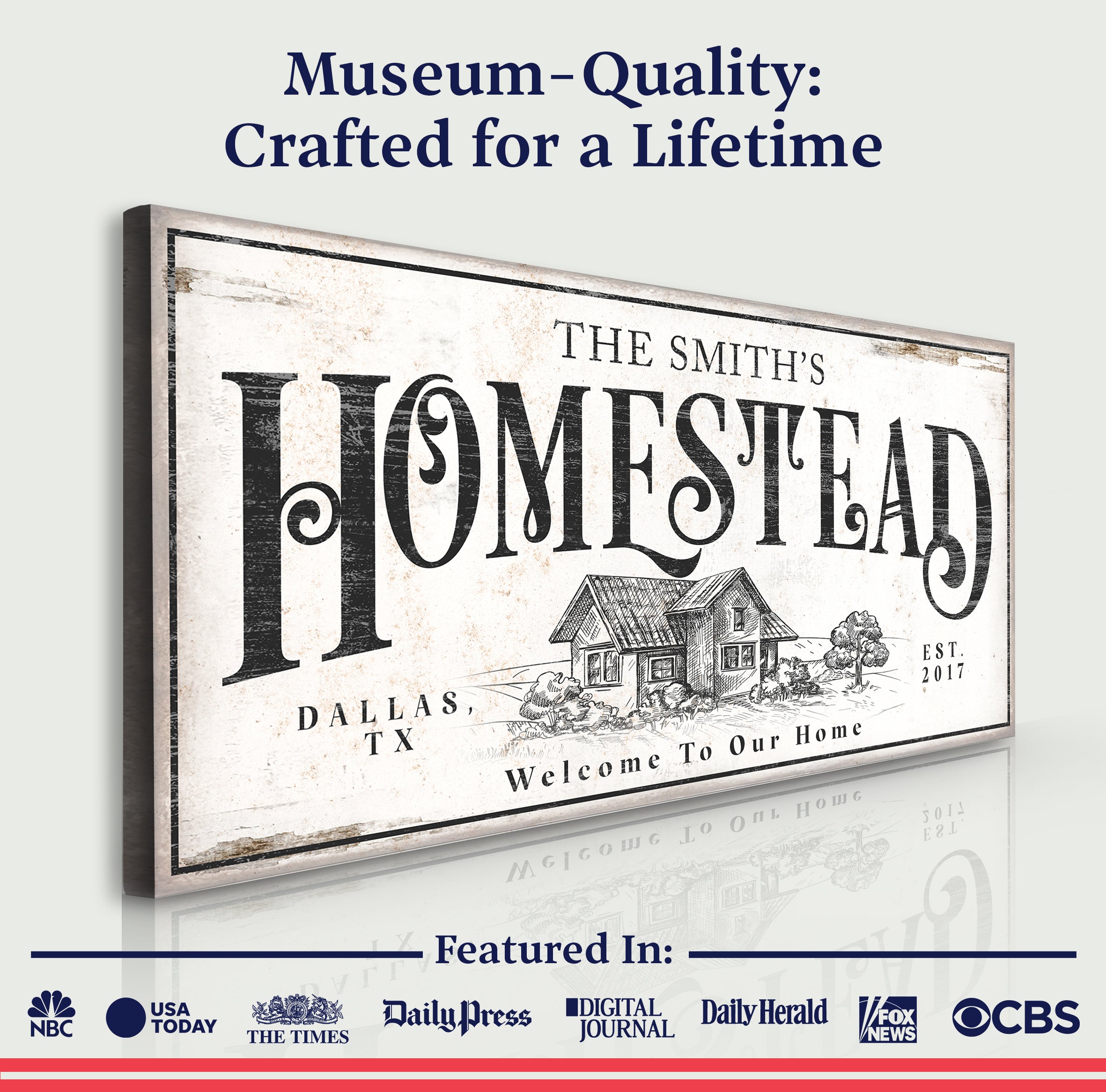 Vintage Homestead Sign II on sale at MyriadMart