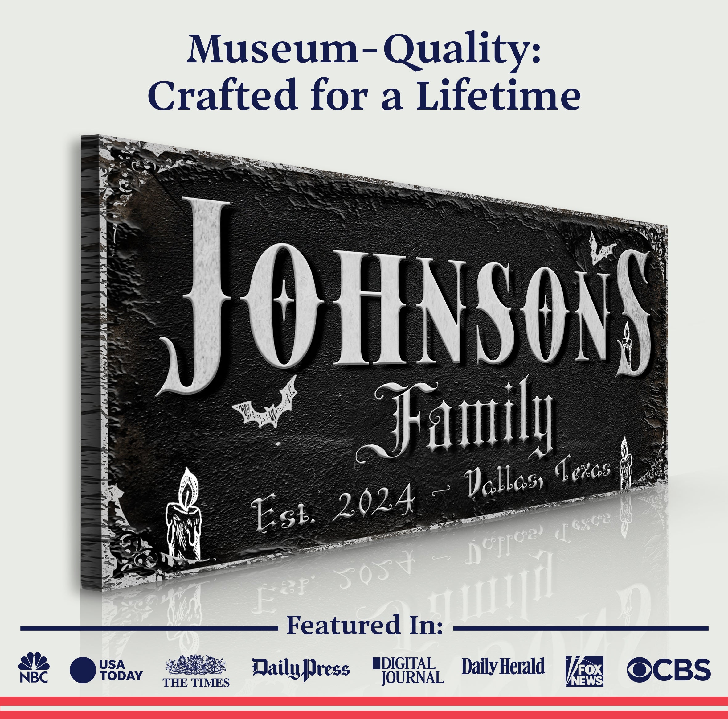 Personalized Gothic Sign V on sale at MyriadMart