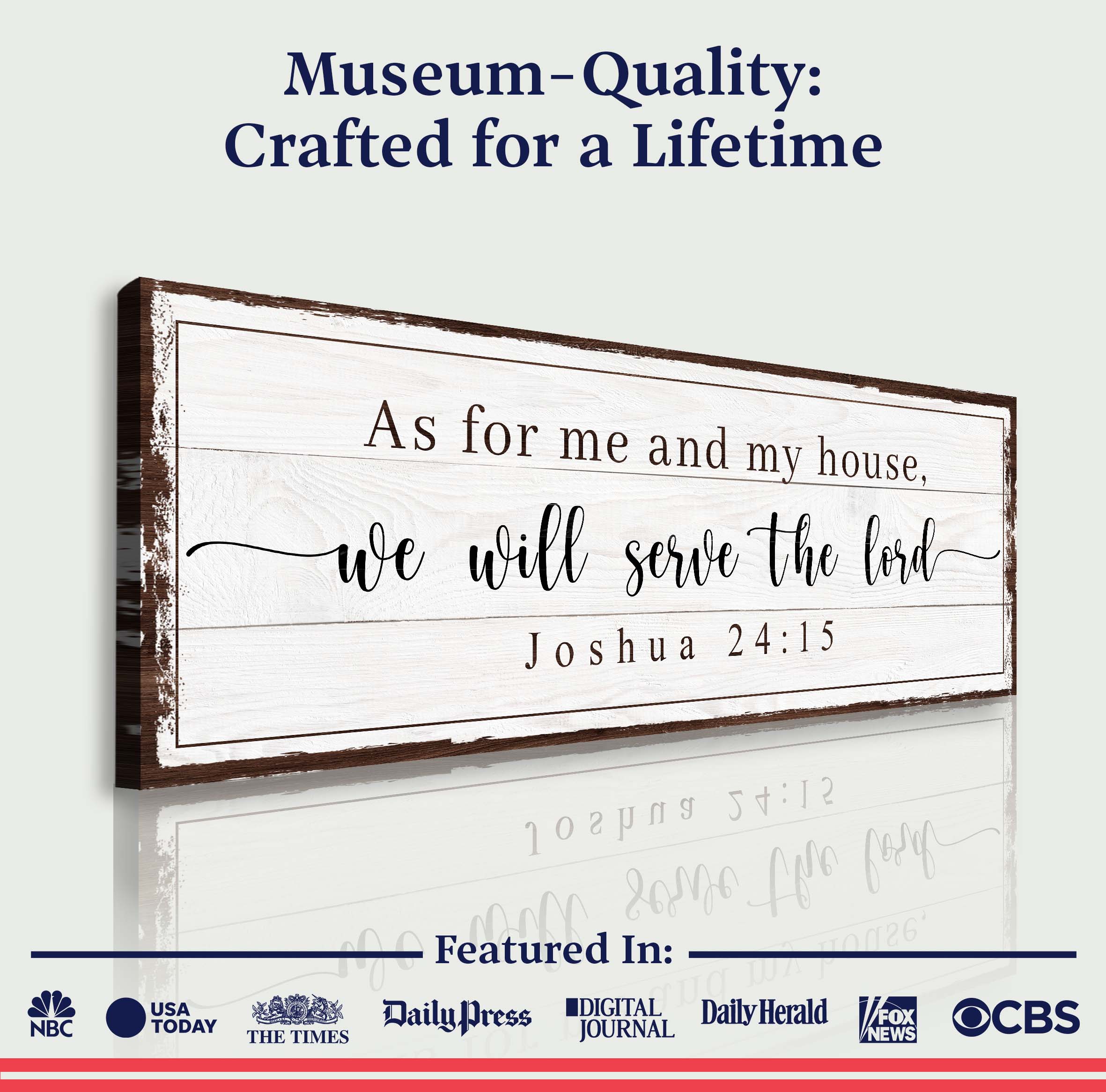 Joshua 24:15 - We Will Serve The Lord Vintage Sign VII on sale at MyriadMart