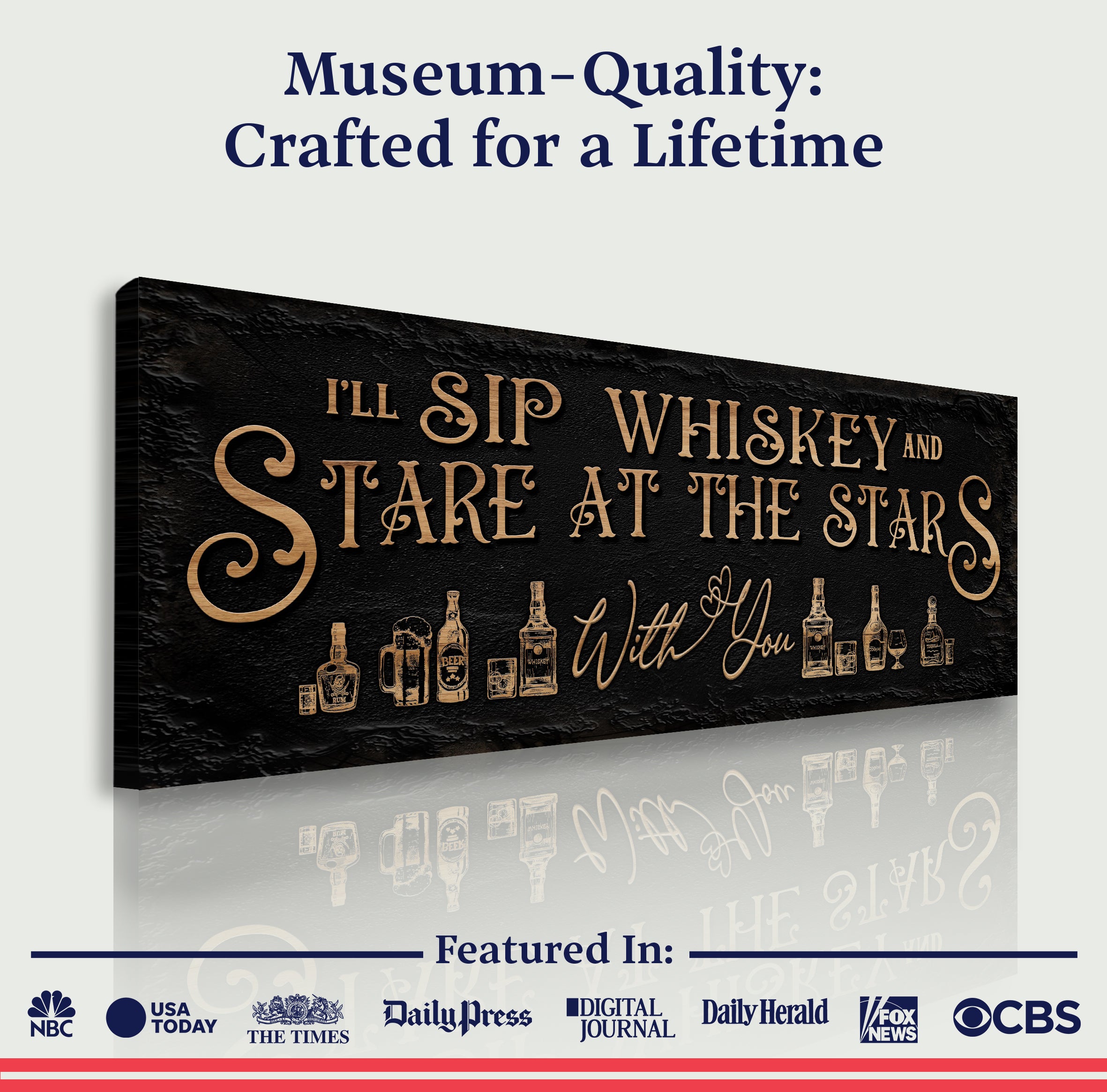 I'll Sip Whiskey And Stare At The Stars Sign on sale at MyriadMart