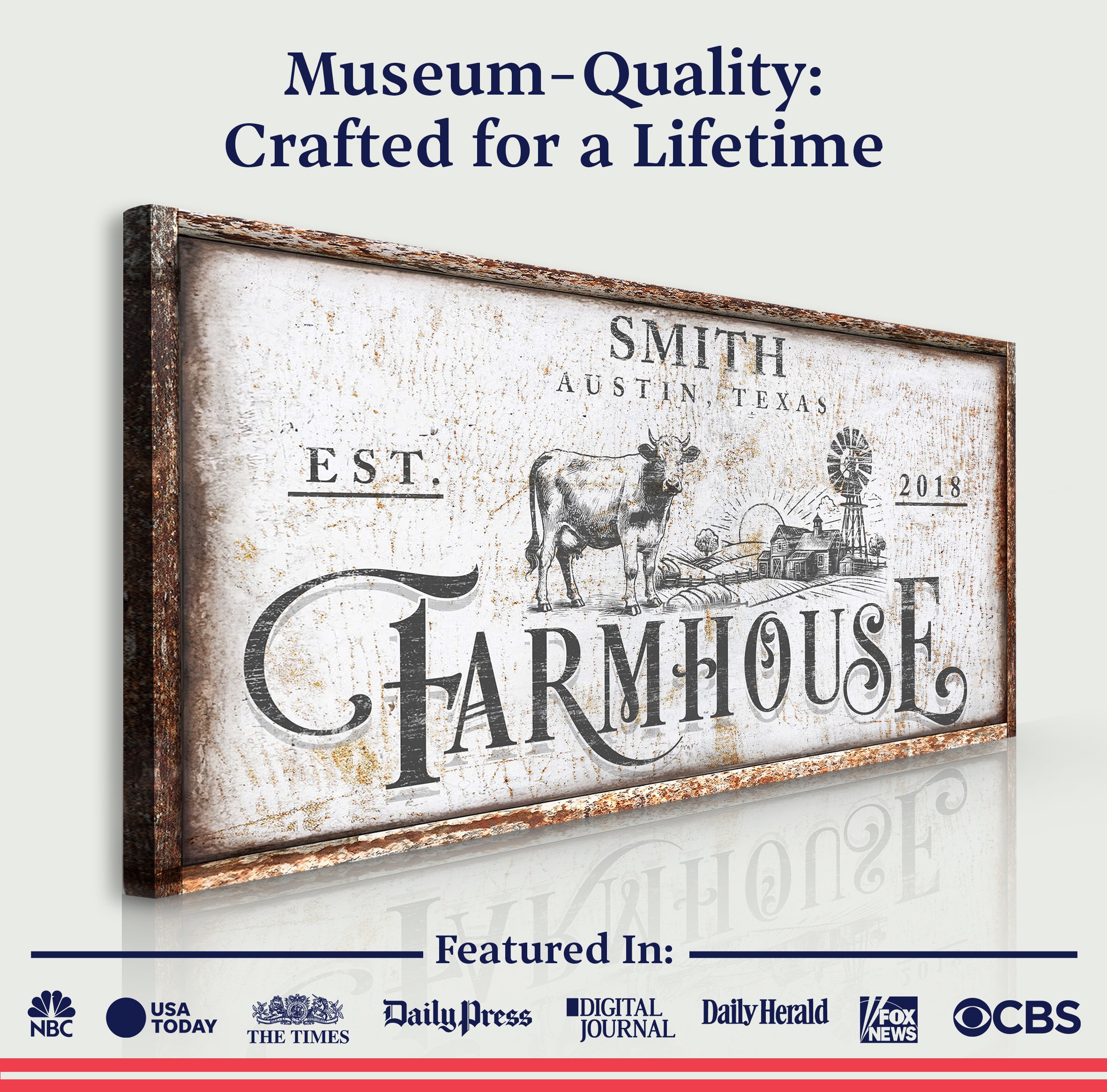 Rustic Vintage Farmhouse Sign II on sale at MyriadMart
