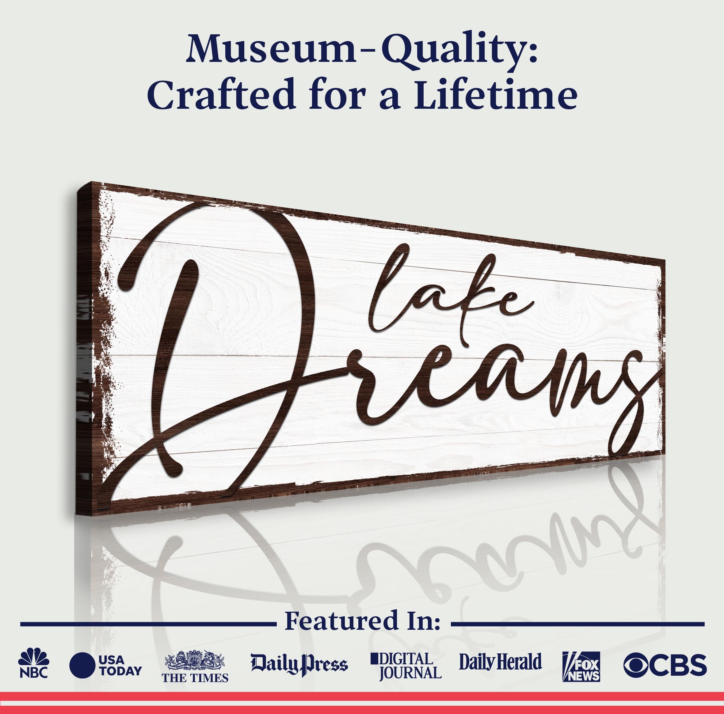 Lake Dreams Sign on sale at MyriadMart