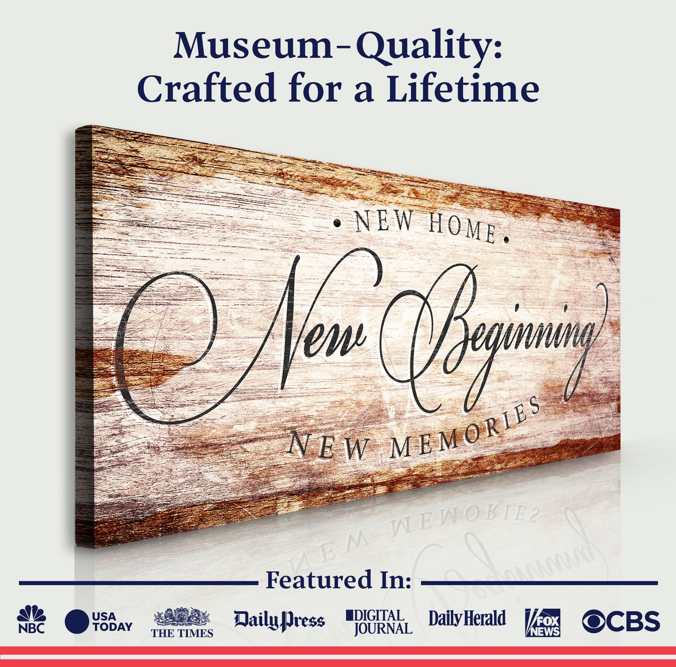 New Home New Beginning New Memories Sign IV on sale at MyriadMart