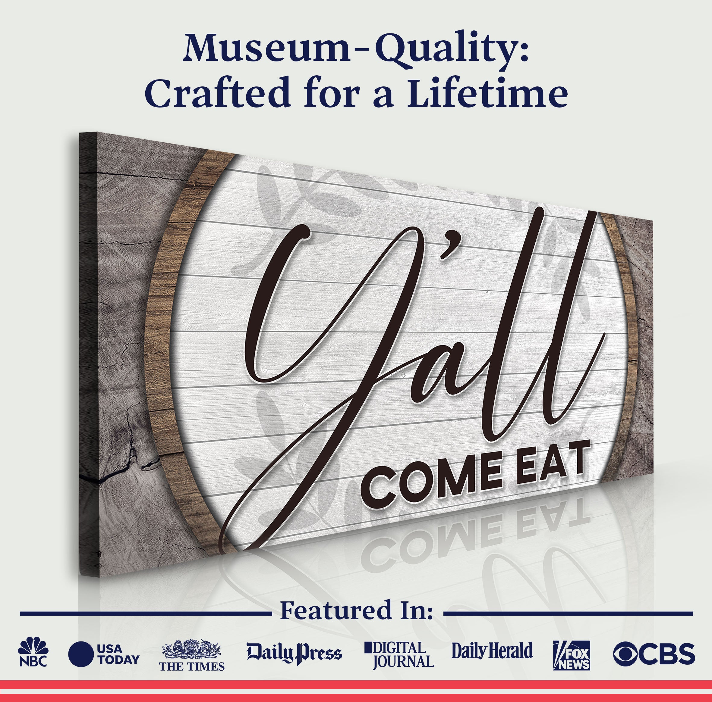 Y'all Come Eat Kitchen Sign on sale at MyriadMart