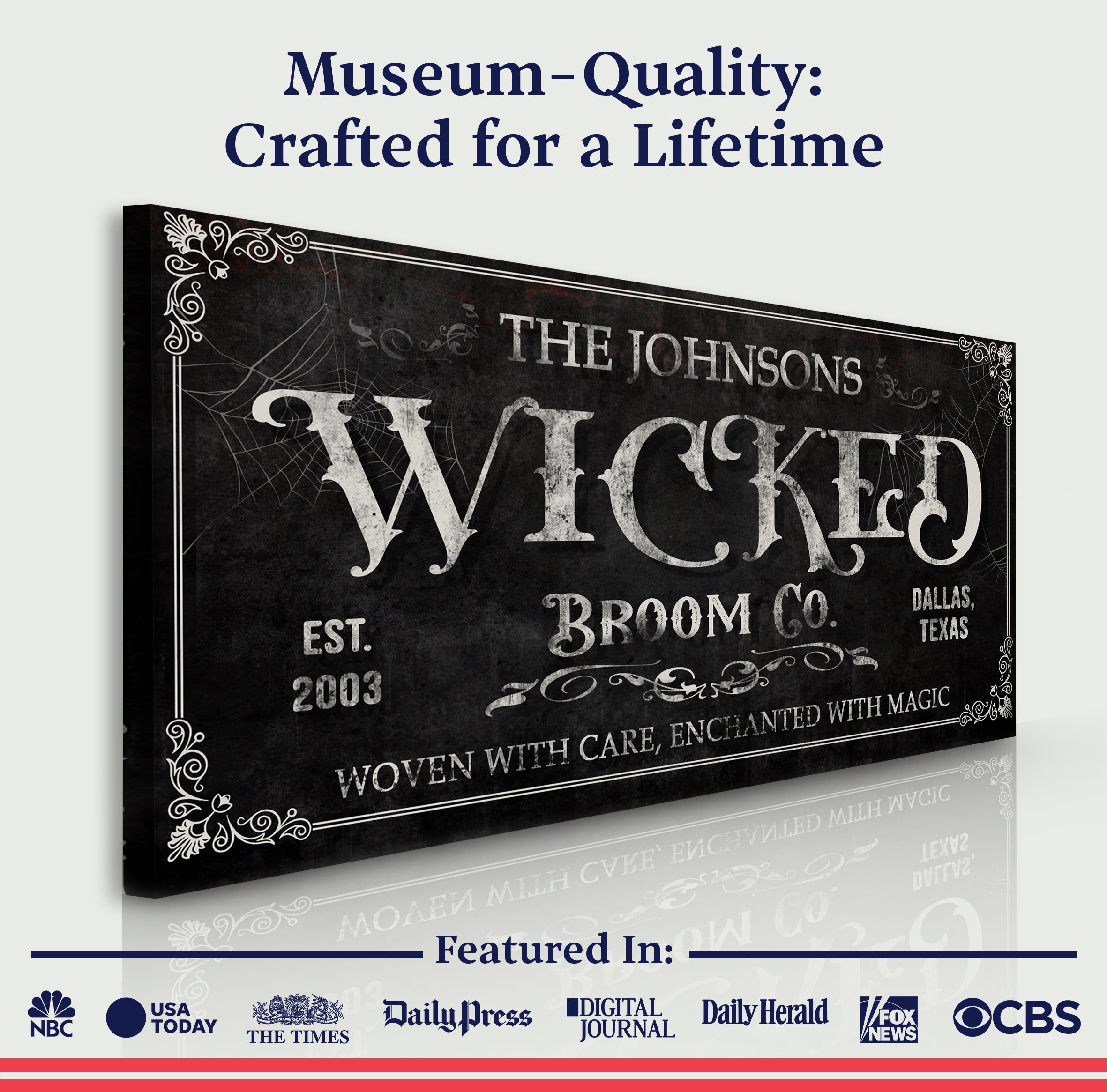 Personalized Wicked Halloween Sign on sale at MyriadMart
