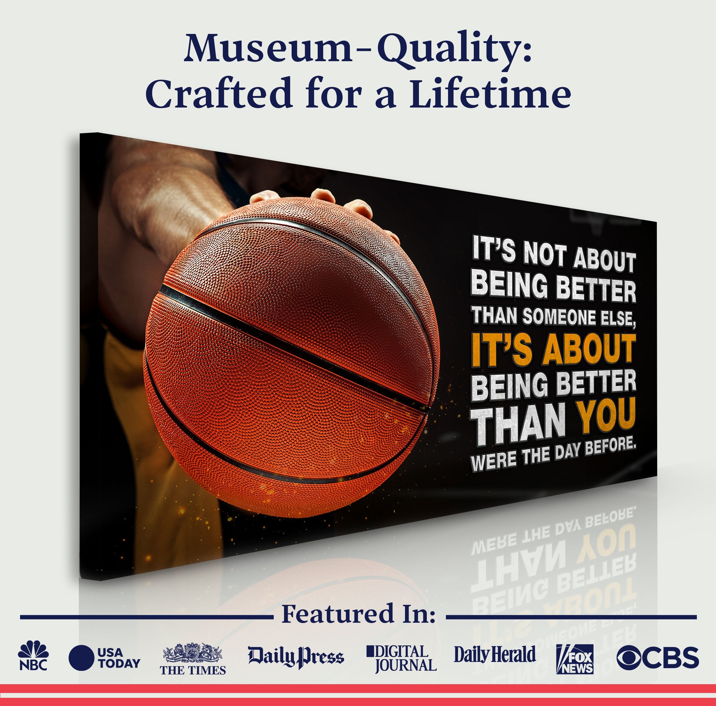 It's Not About Being Better Sports Quote Sign II on sale at MyriadMart