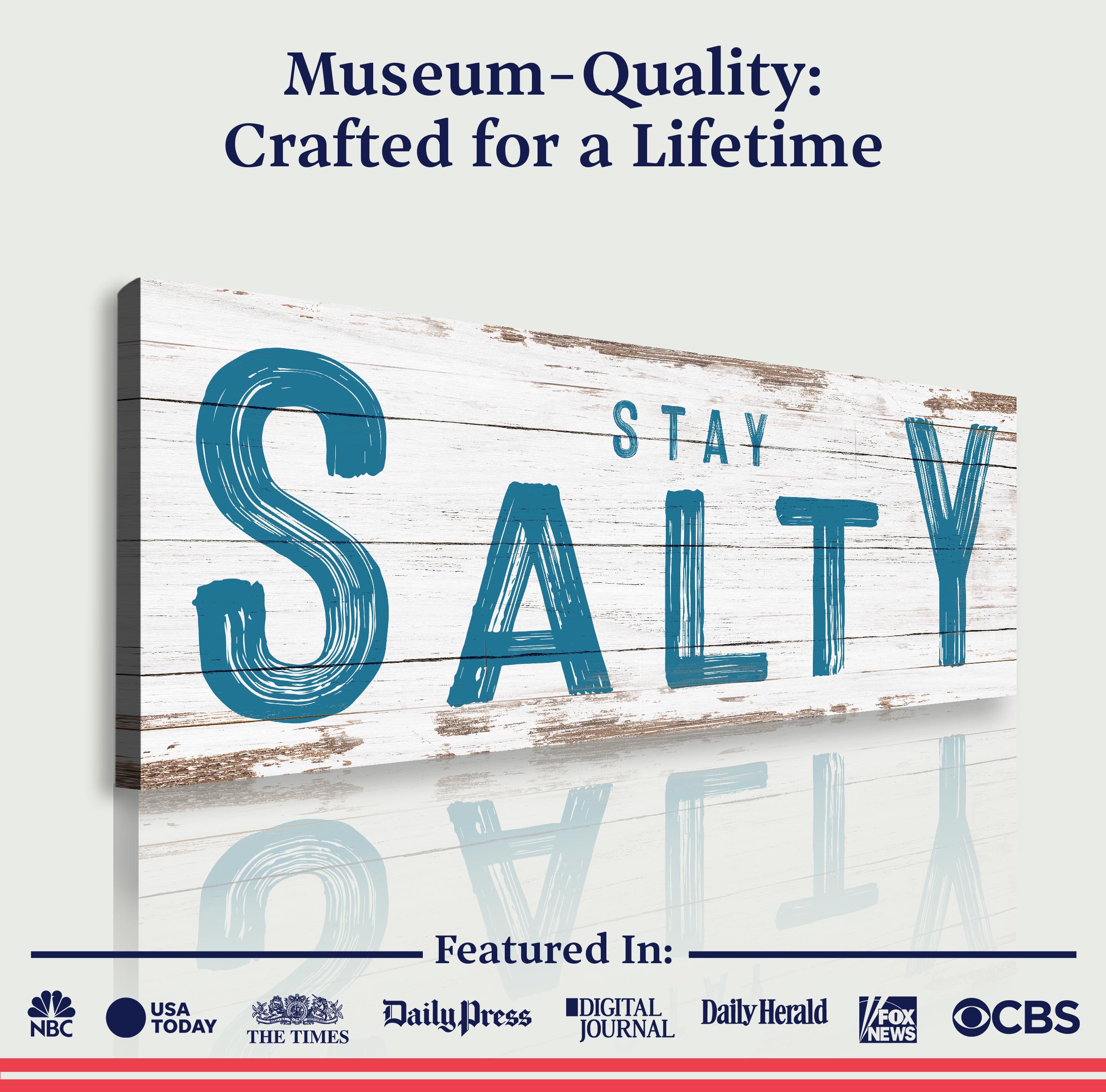 Stay Salty Coastal Sign V on sale at MyriadMart
