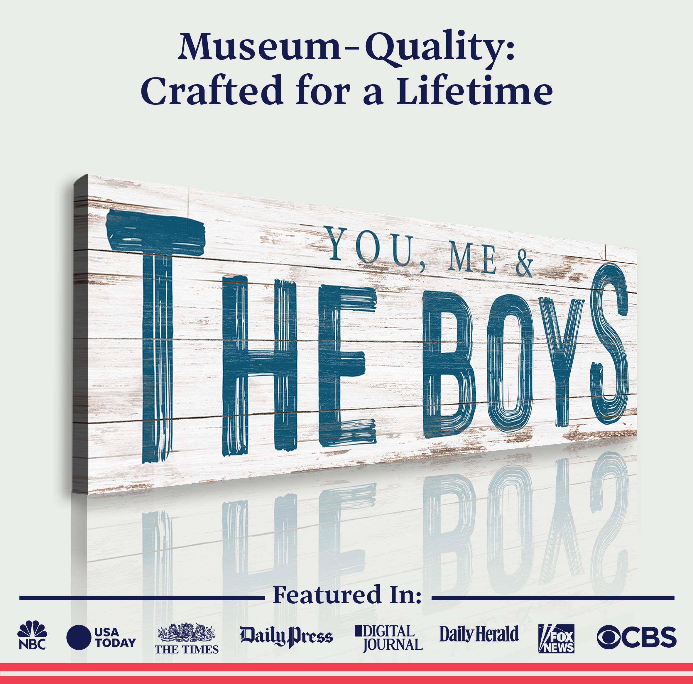 You, Me And The Boys Sign VIII on sale at MyriadMart