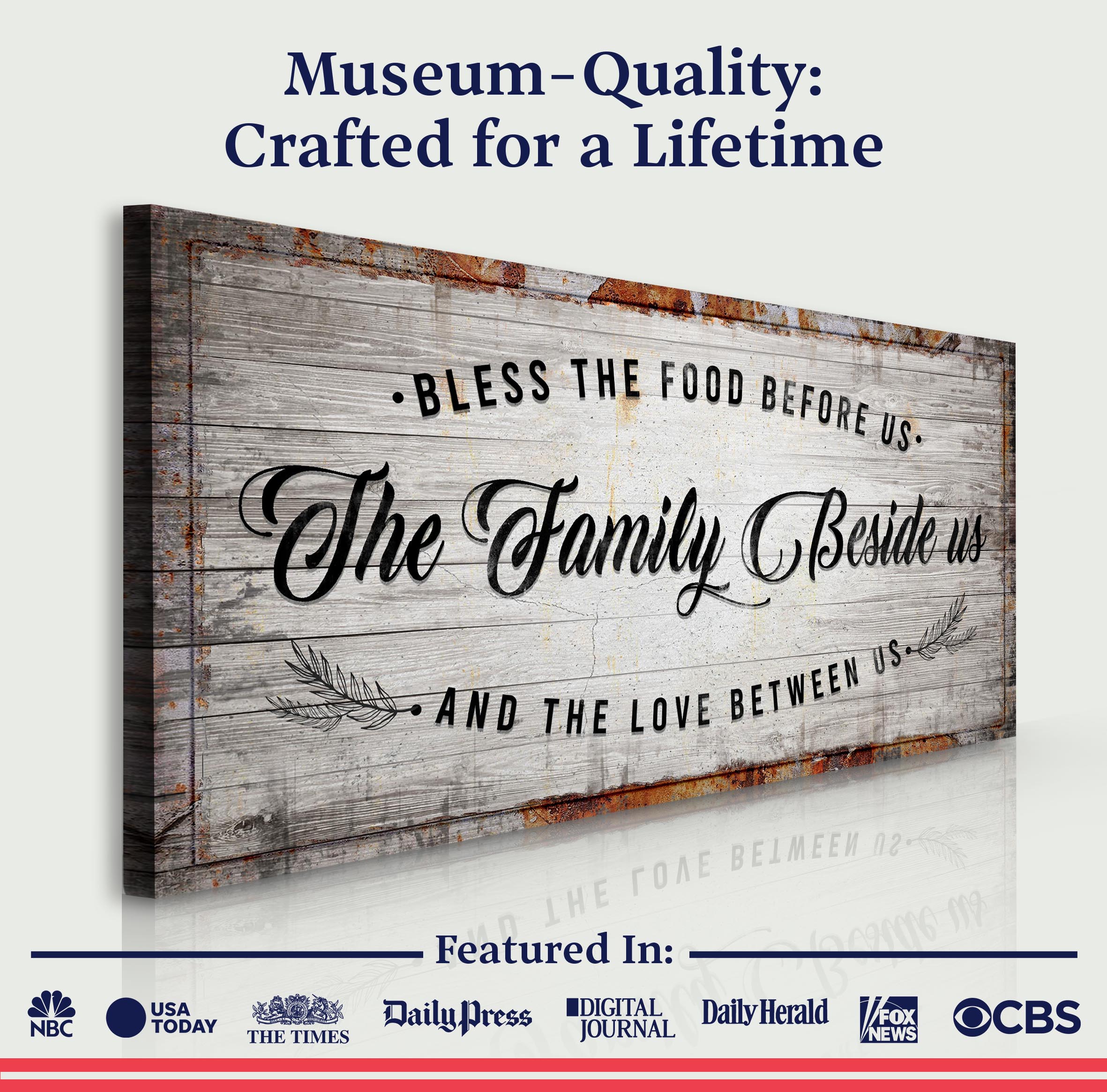 Bless The Food Before Us Kitchen Sign on sale at MyriadMart