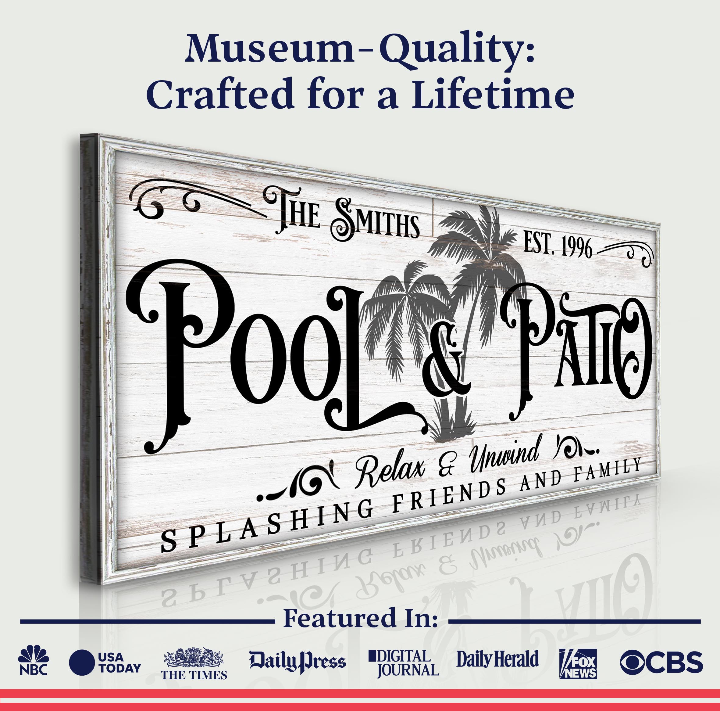 Personalized Pool & Patio Sign VI on sale at MyriadMart