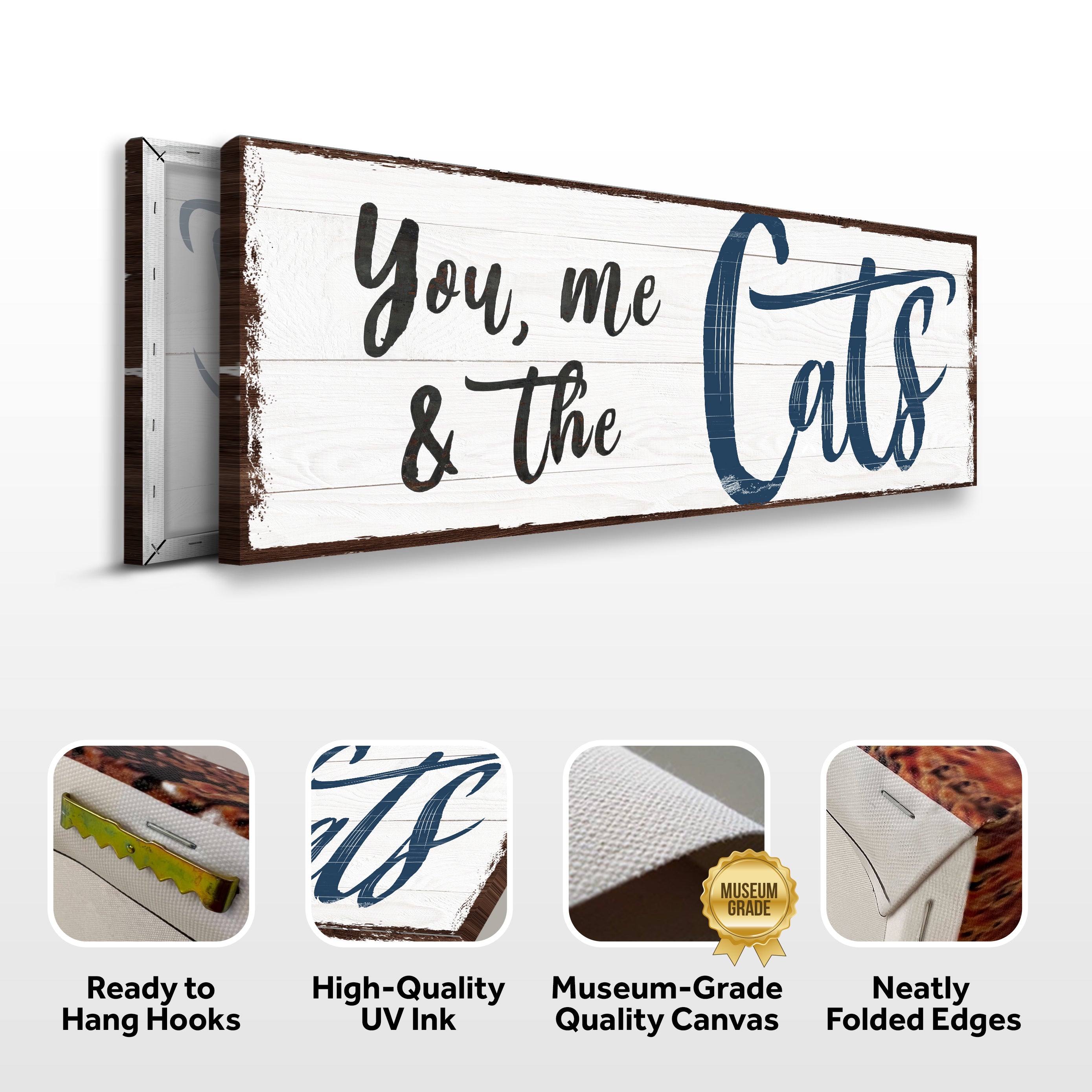 You, Me, And The Cats Sign on sale at MyriadMart