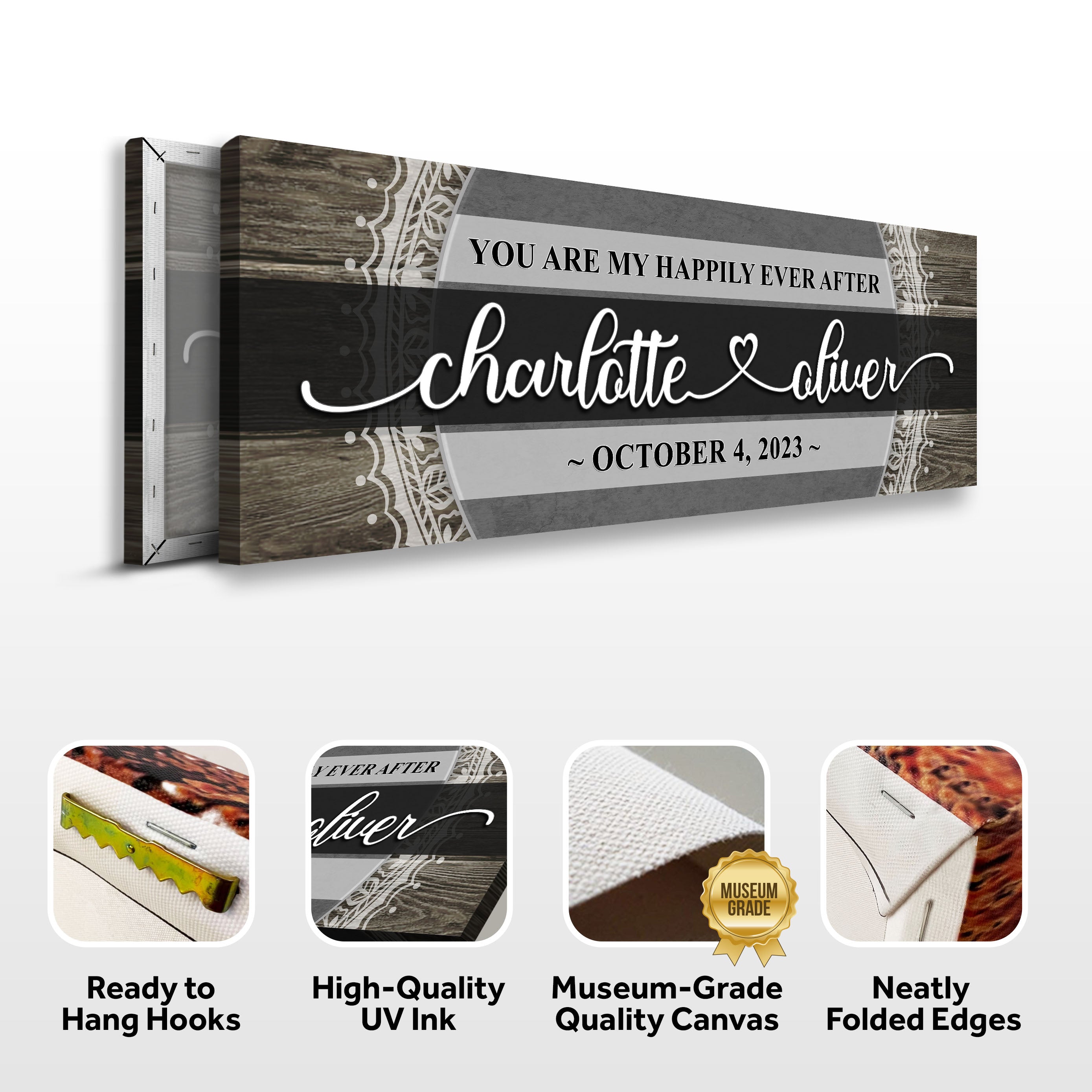 Personalized Happily Ever After Couple Sign VI on sale at MyriadMart