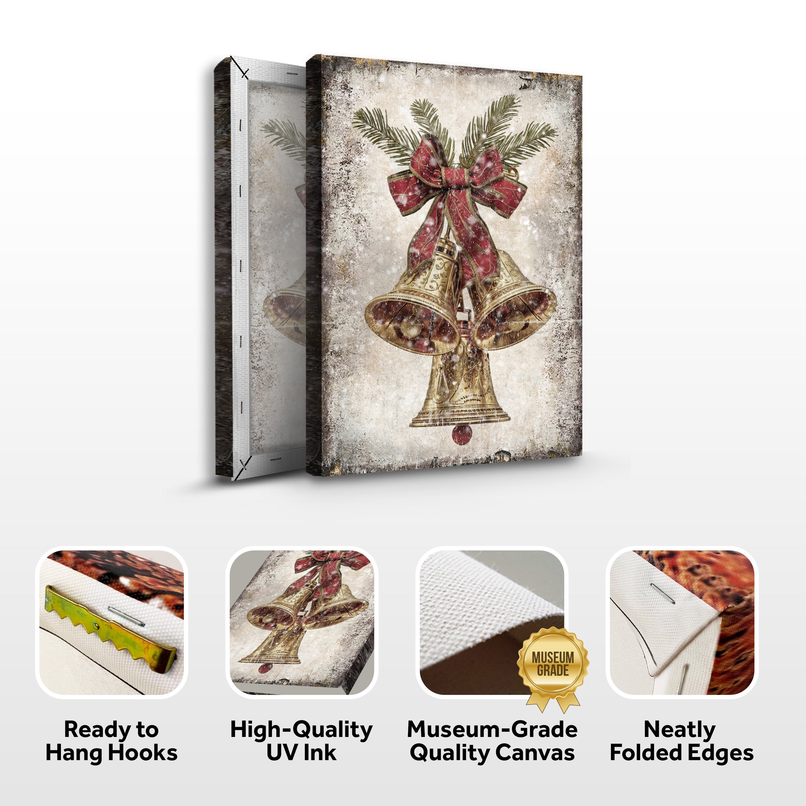 Vintage Christmas Bells Wall Art on sale at MyriadMart