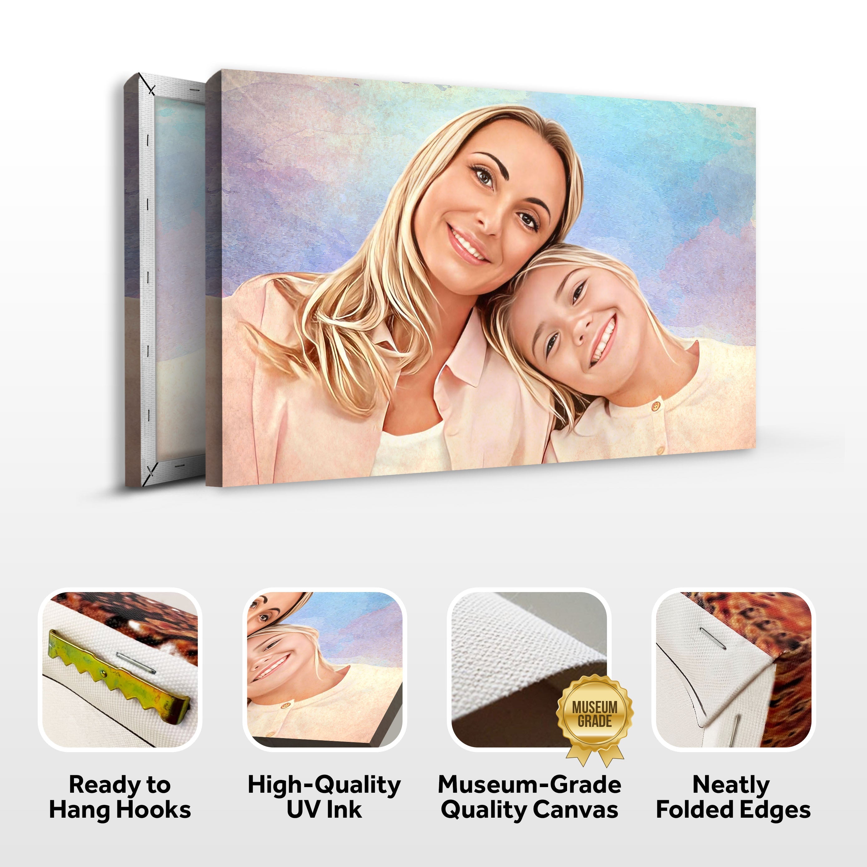 Mother's Day Cartoon Portrait Sign II on sale at MyriadMart