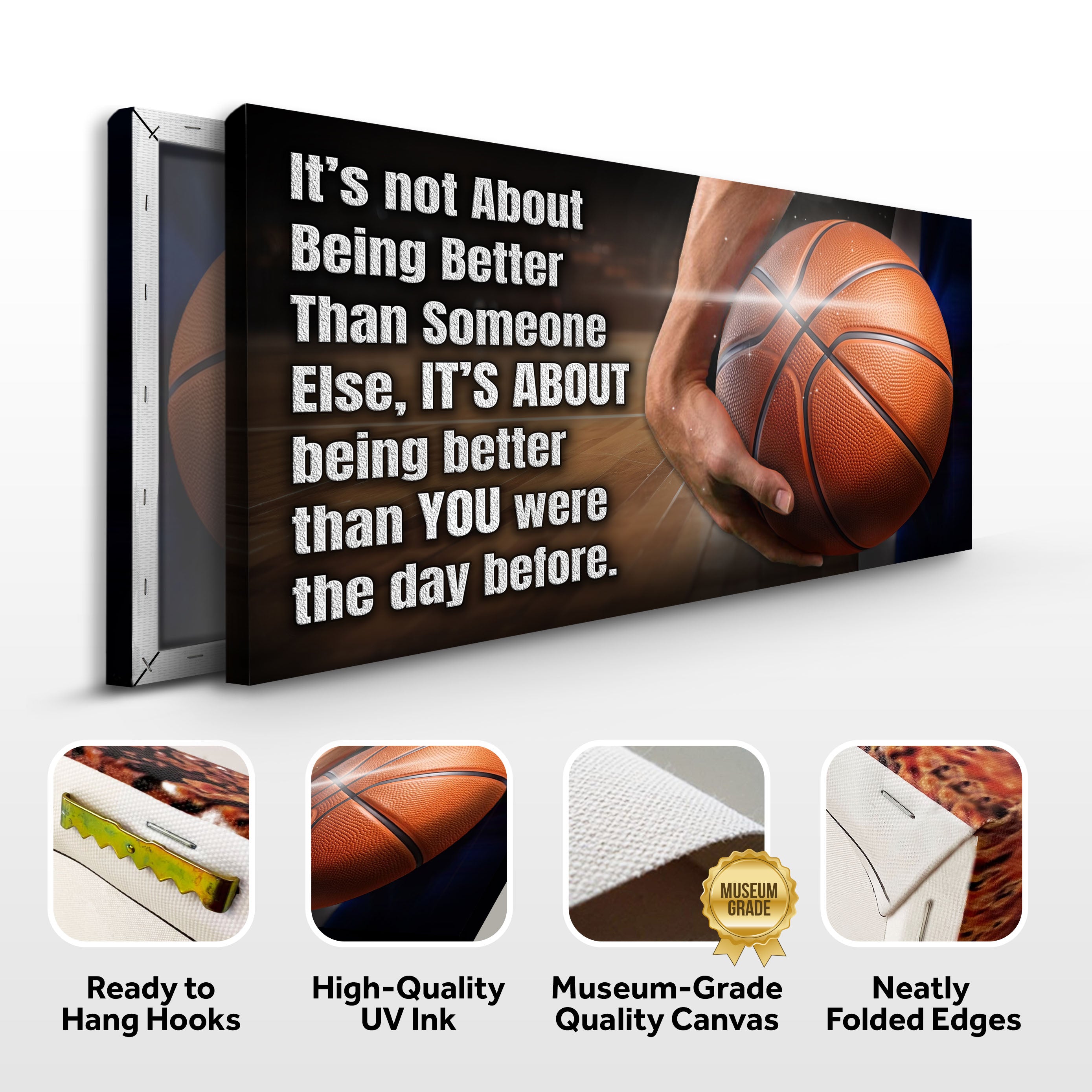 It's Not About Being Better Sports Quote Sign III on sale at MyriadMart