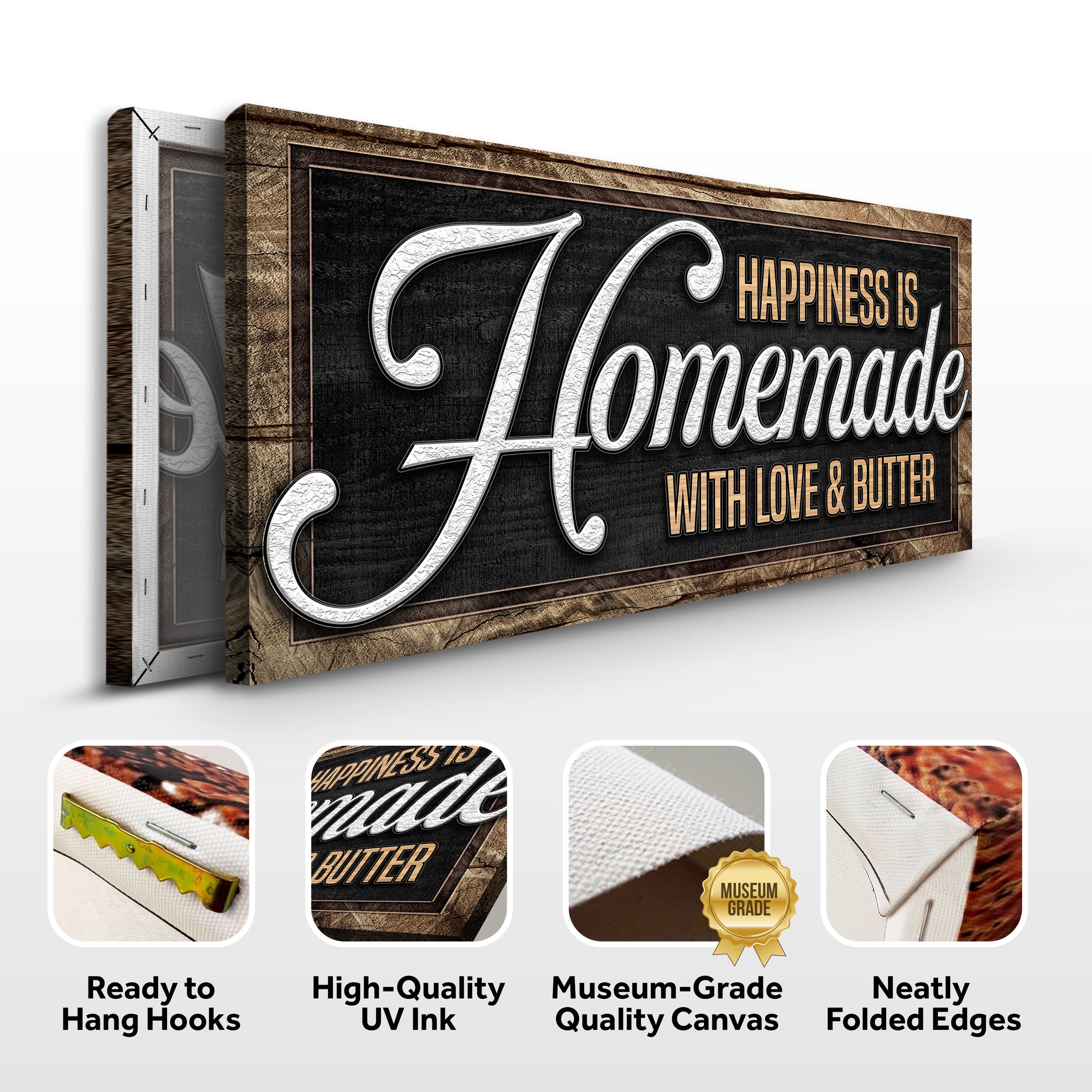 Happiness Is Homemade With Love And Butter Sign II on sale at MyriadMart
