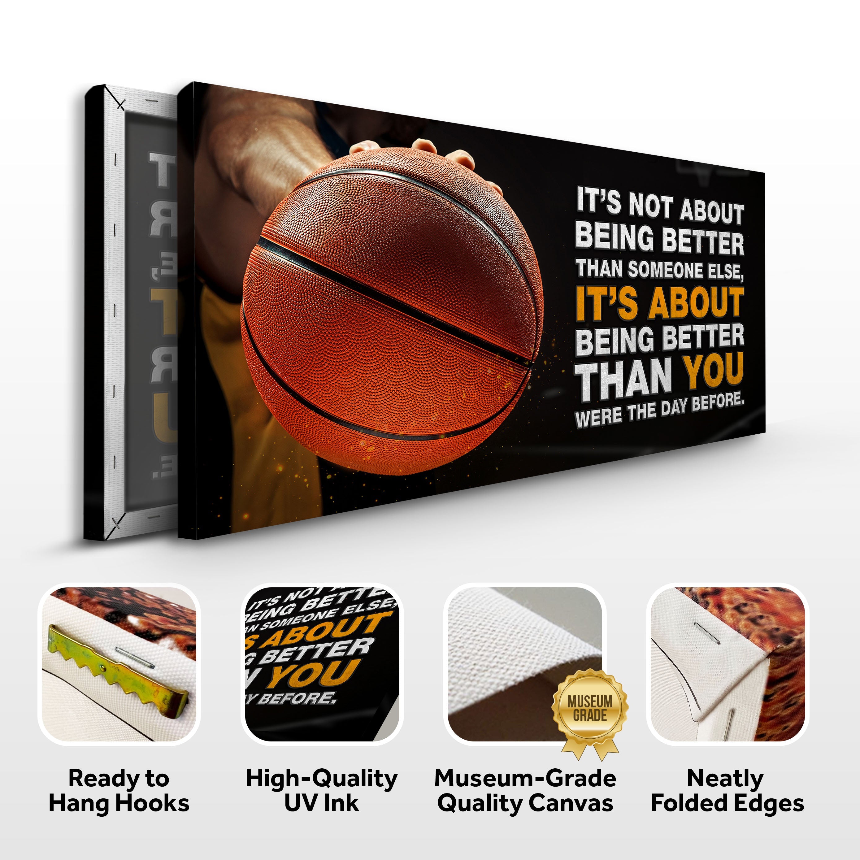 It's Not About Being Better Sports Quote Sign II on sale at MyriadMart