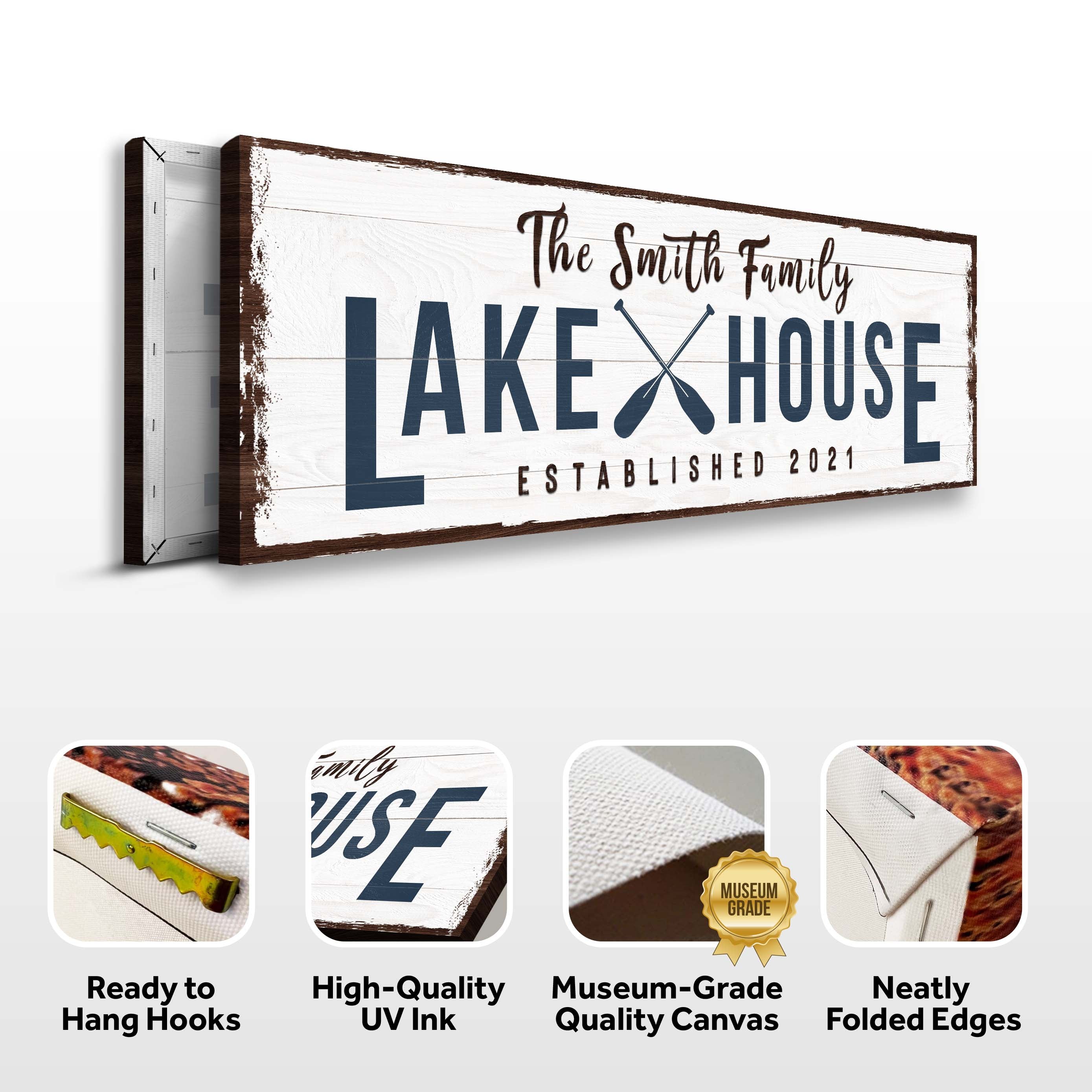 Family Lake House Arrow Sign II on sale at MyriadMart