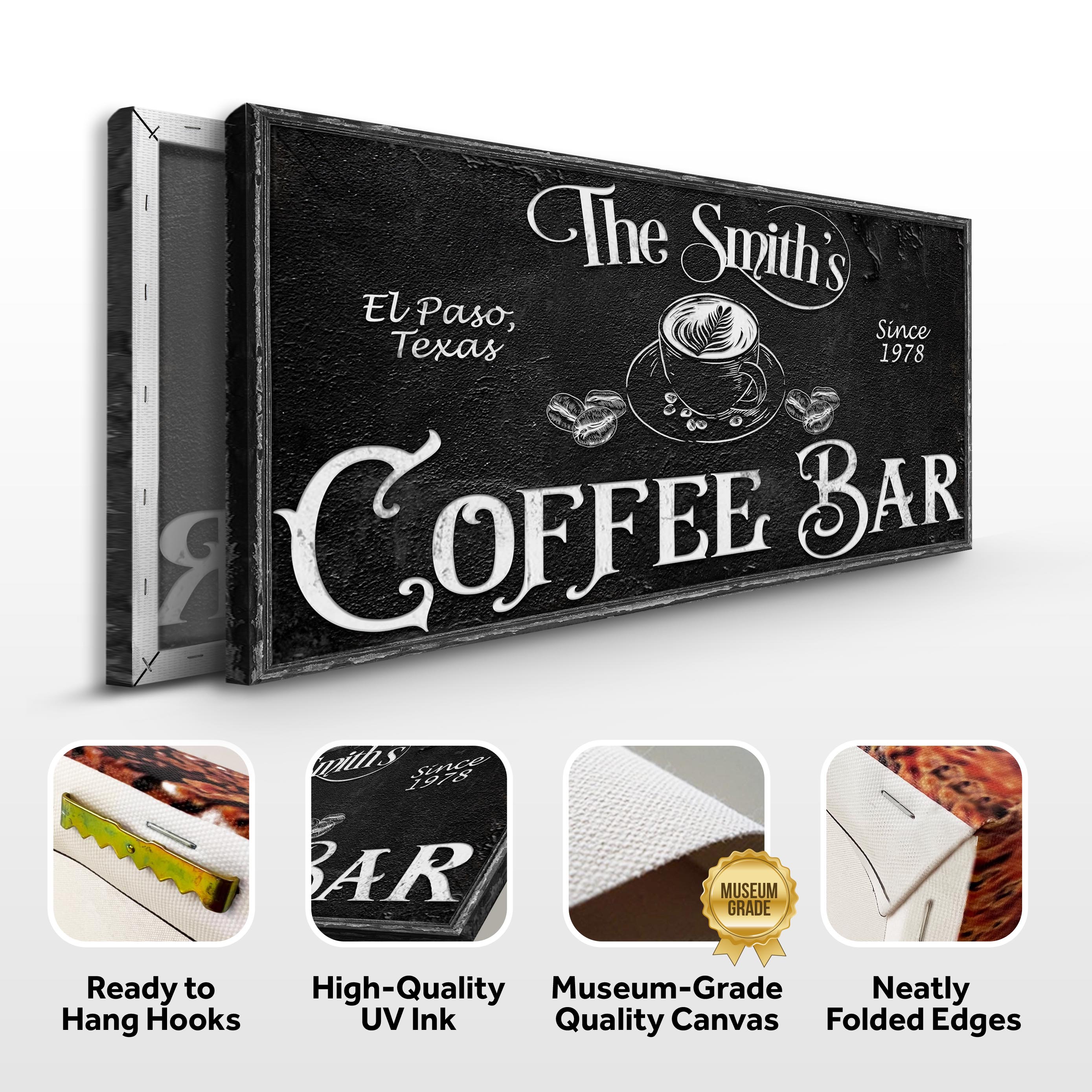 Personalized Coffee Bar Sign VI on sale at MyriadMart