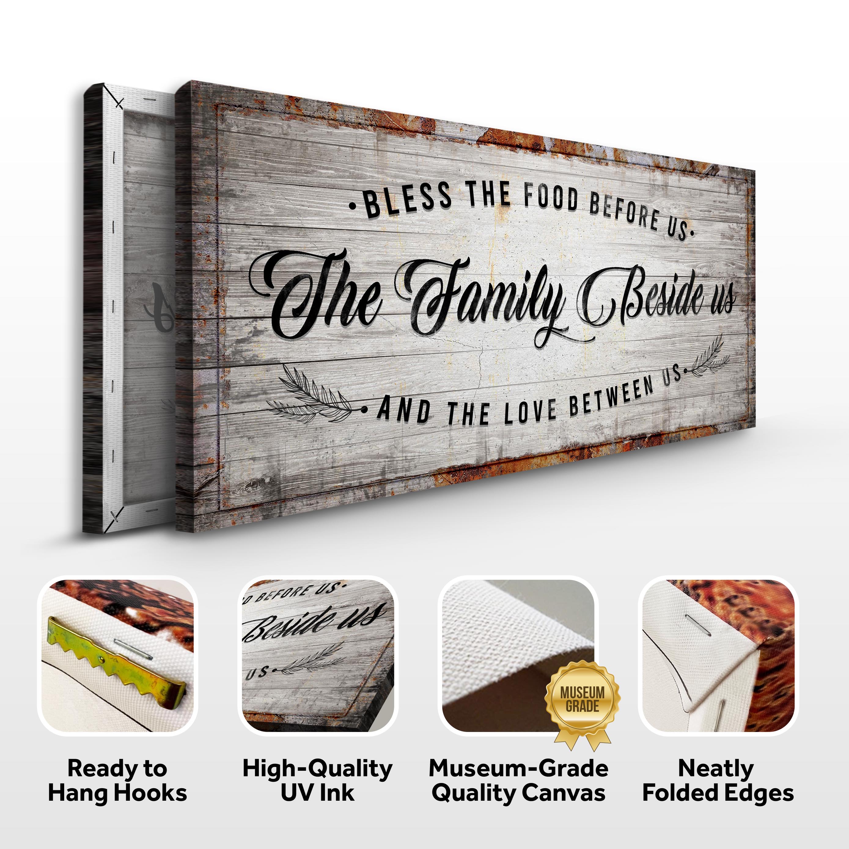 Bless The Food Before Us Kitchen Sign on sale at MyriadMart