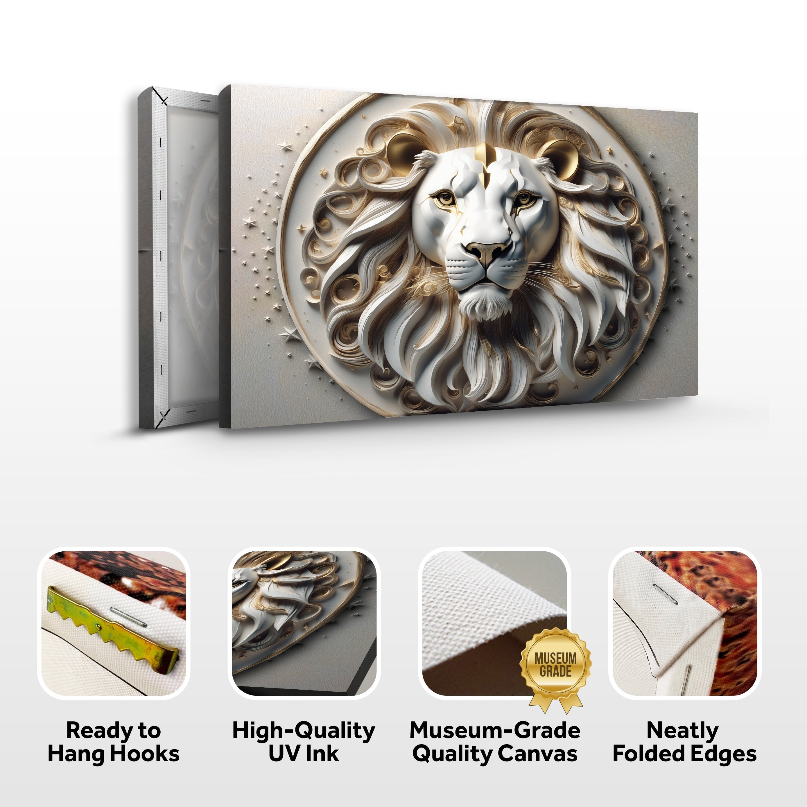 3D Majestic Lion Wall Art VI on sale at MyriadMart