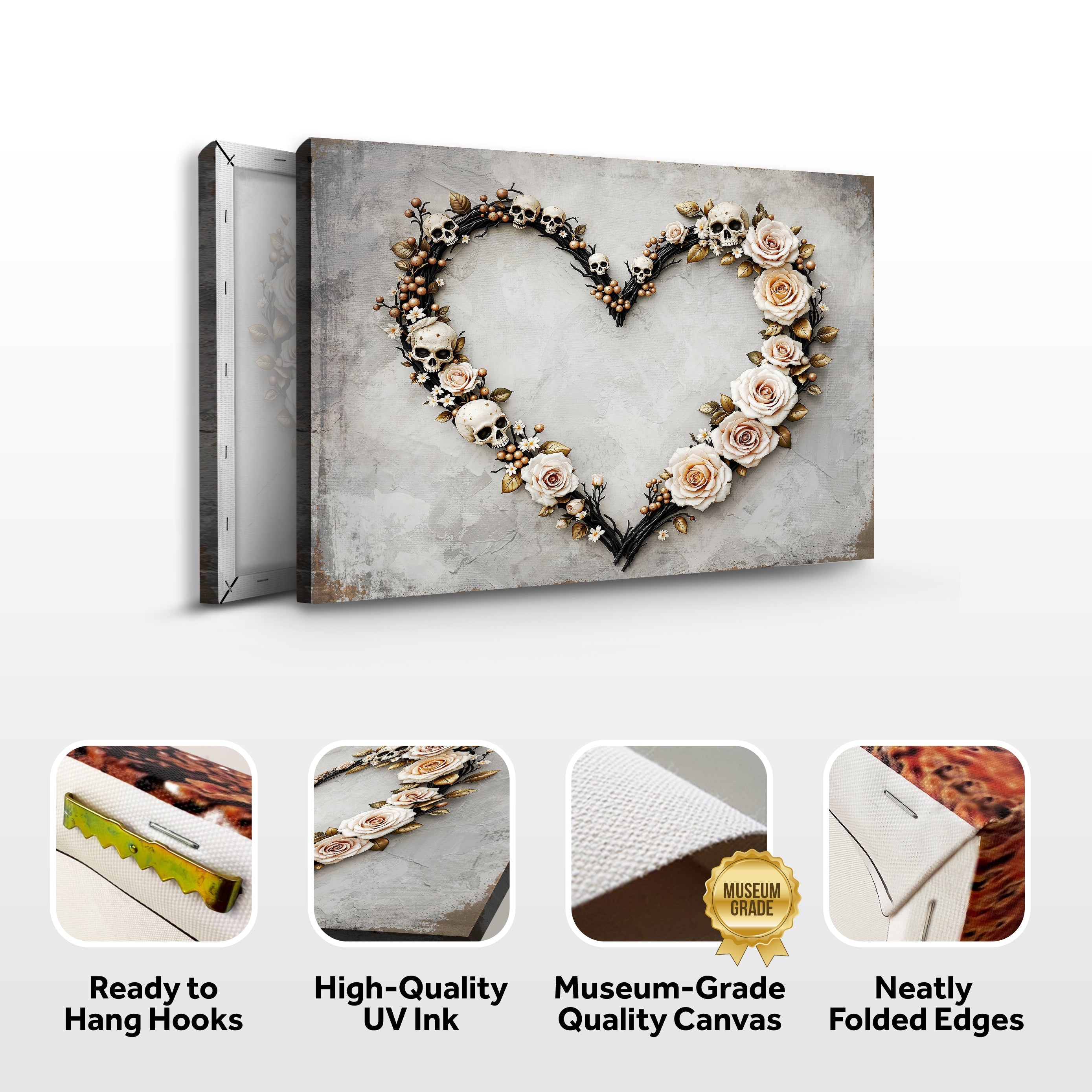 Skull and Flowers Wall Art X on sale at MyriadMart