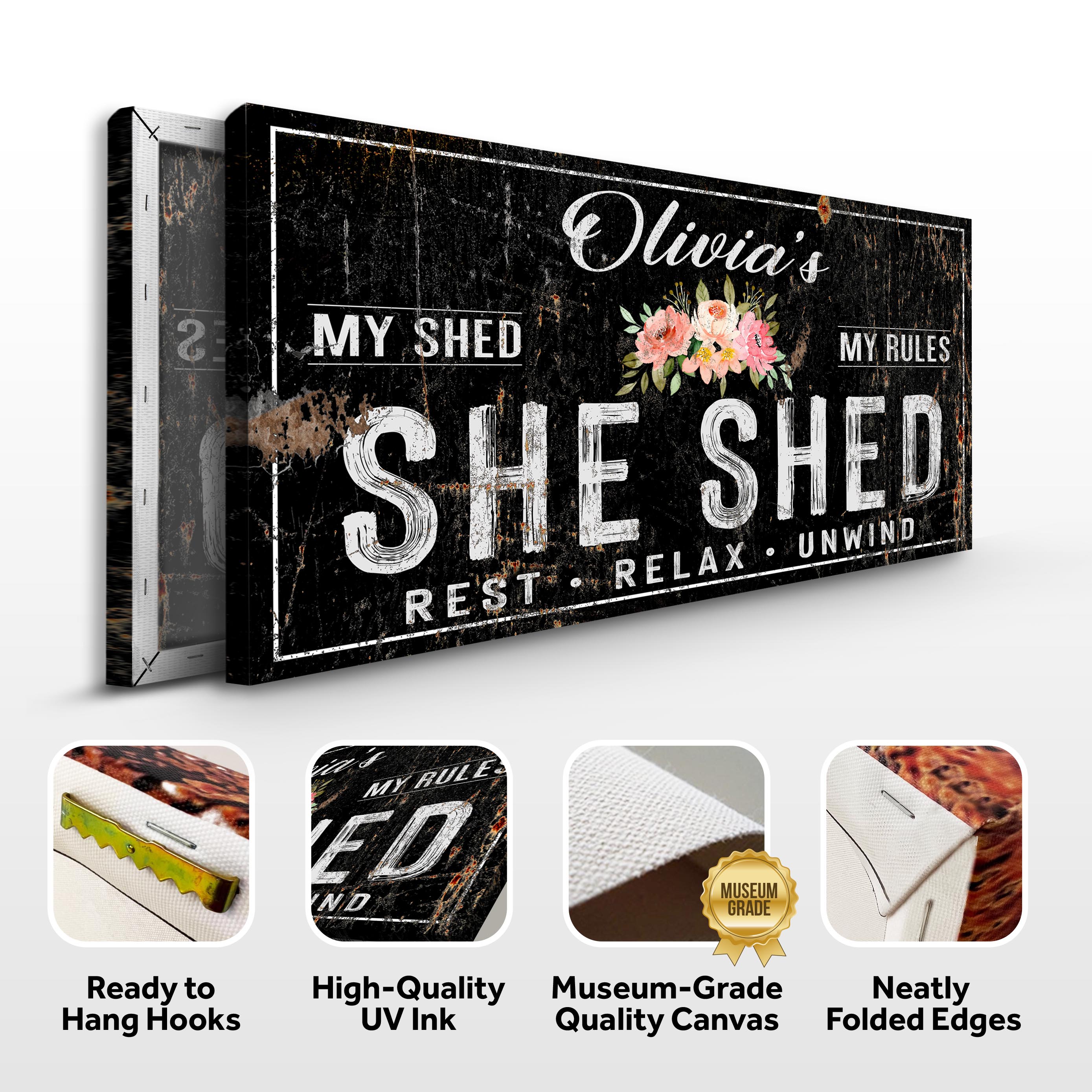 Personalized She Shed Sign IX on sale at MyriadMart