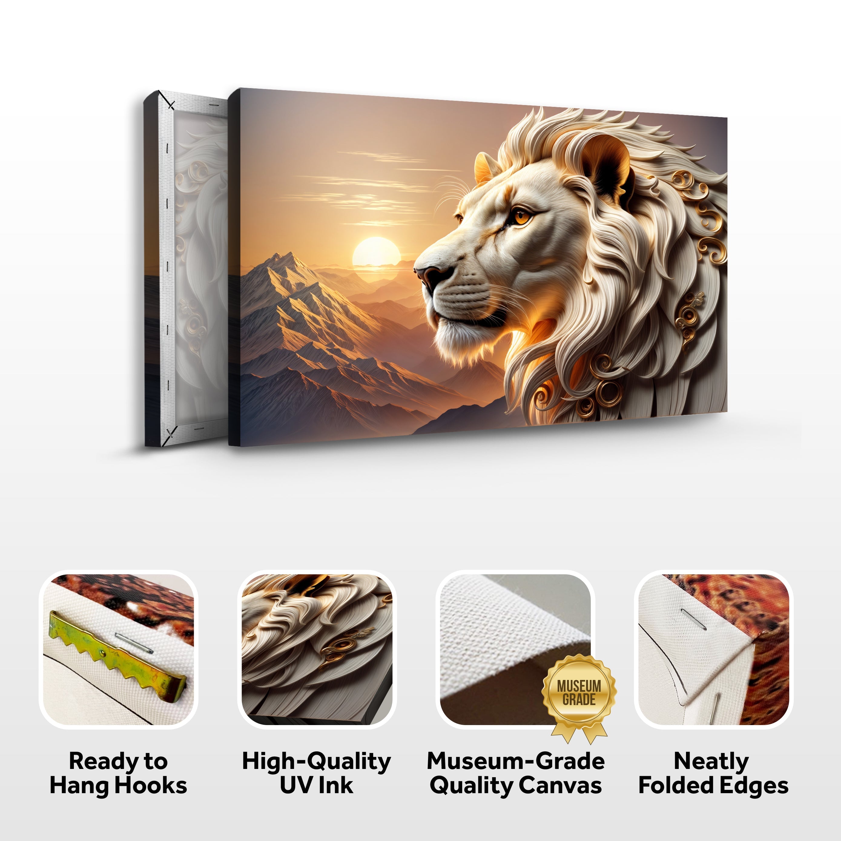 3D Majestic Lion Wall Art IV on sale at MyriadMart
