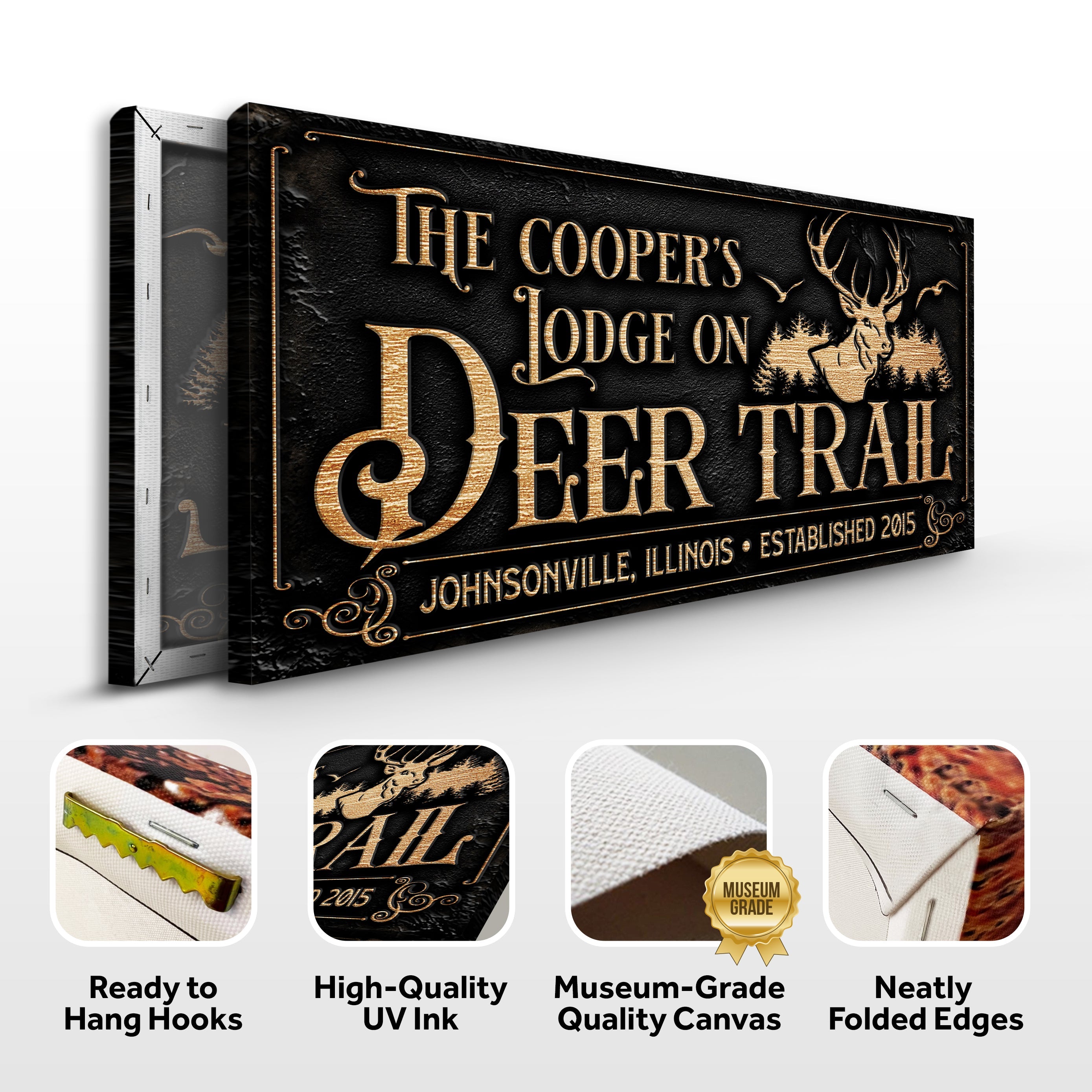 Hunting Lodge Sign on sale at MyriadMart