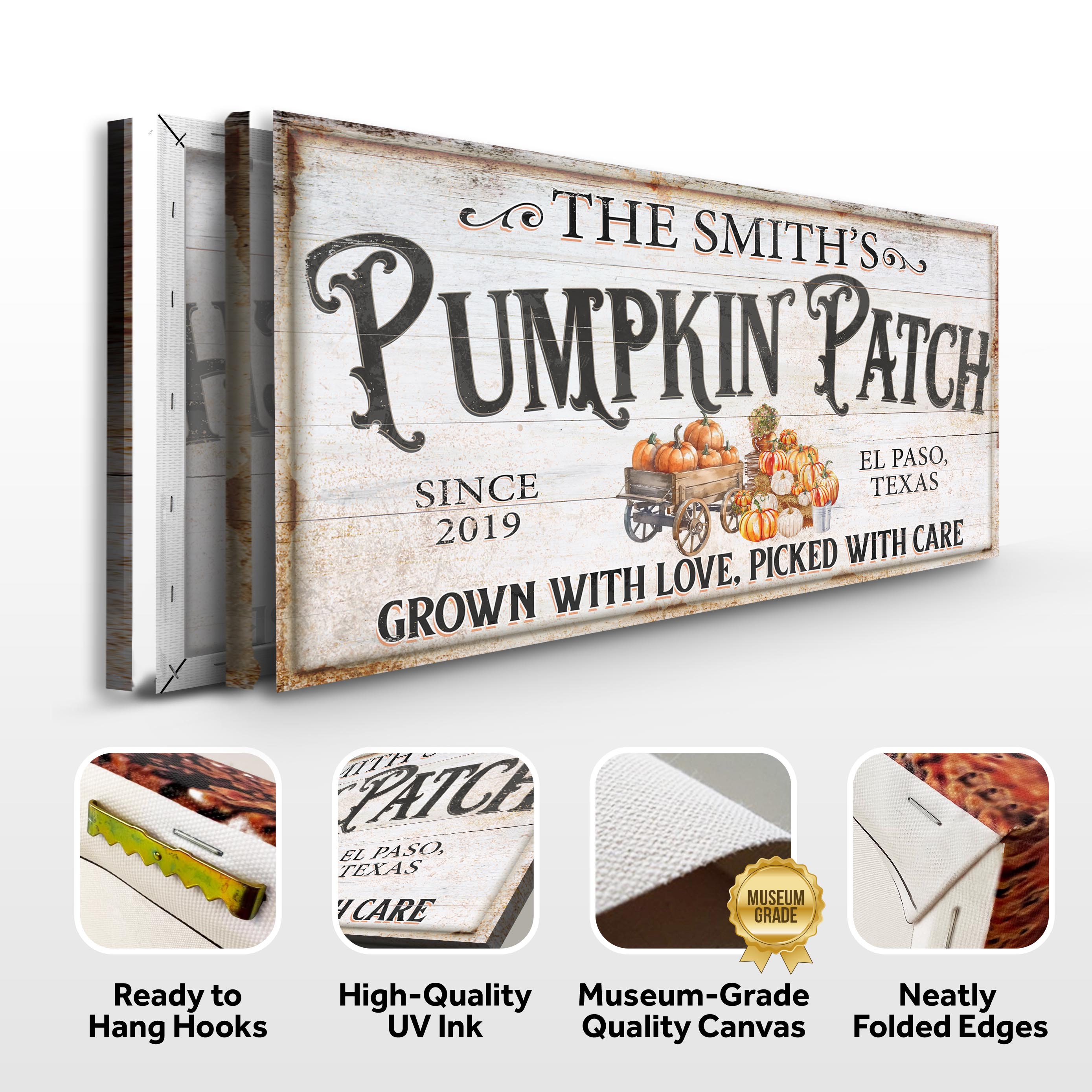 Personalized Pumpkin Patch Sign VII on sale at MyriadMart