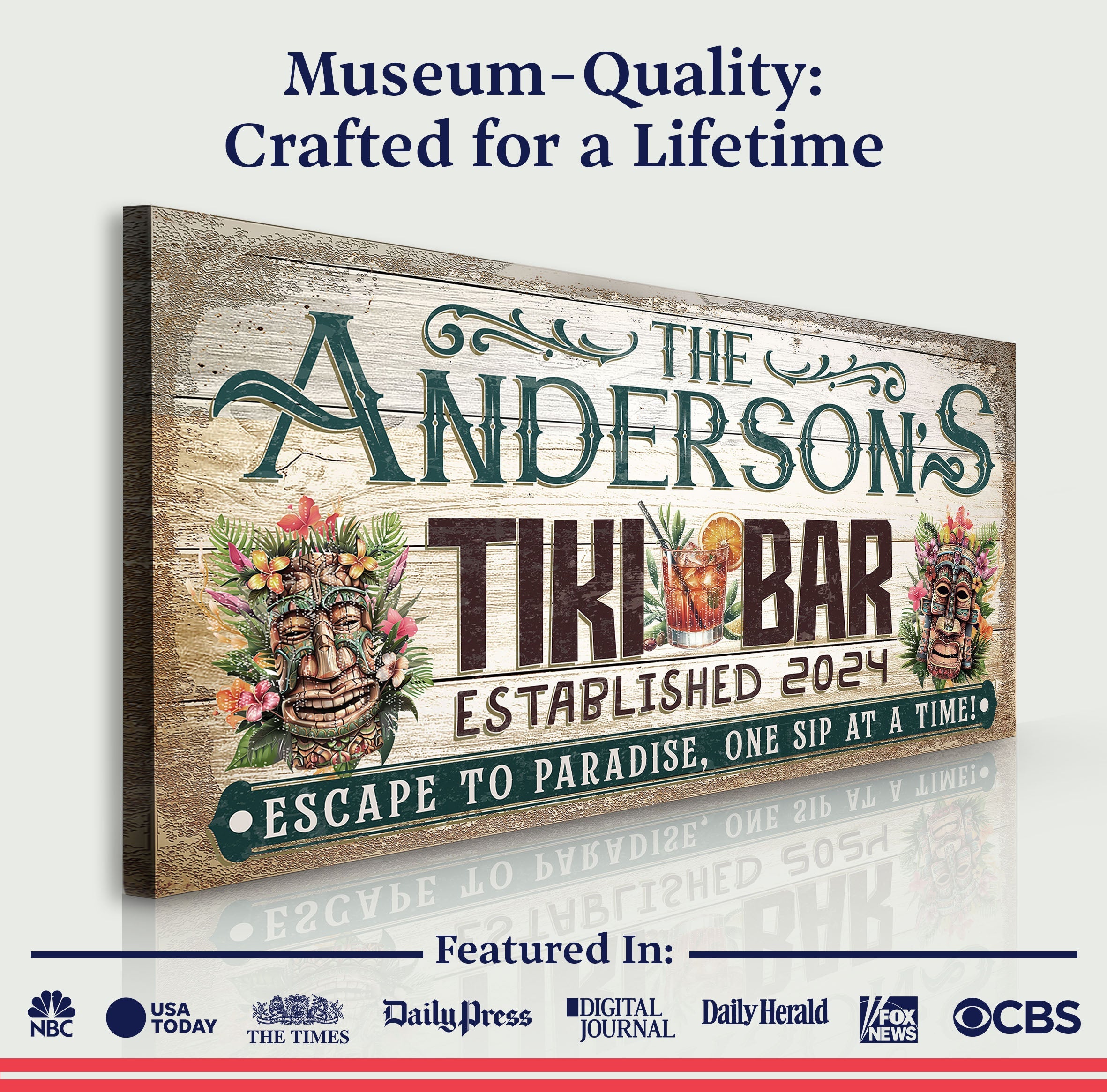 Personalized Tiki Bar Sign III on sale at MyriadMart