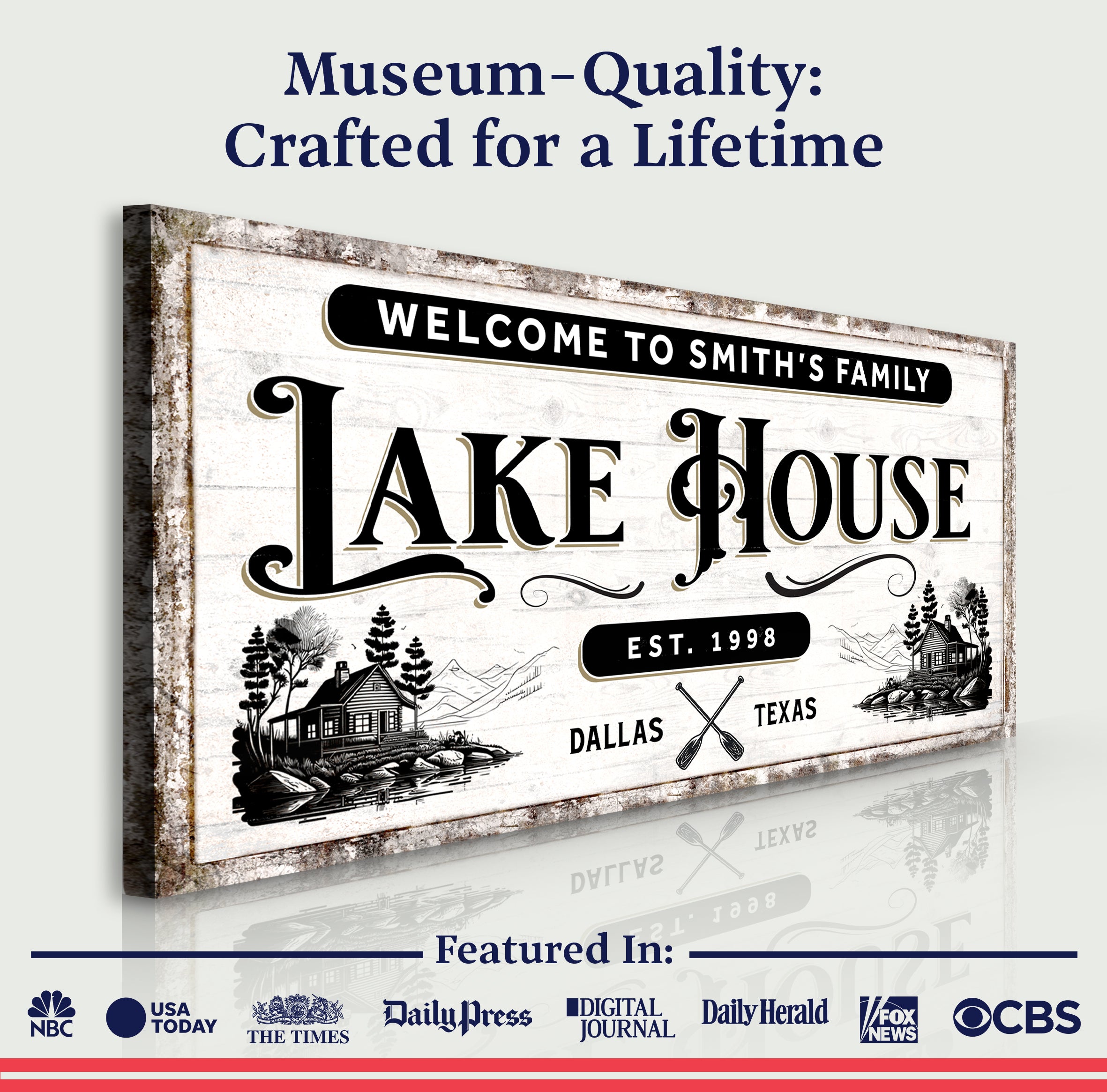 Lake House Sign VIII on sale at MyriadMart
