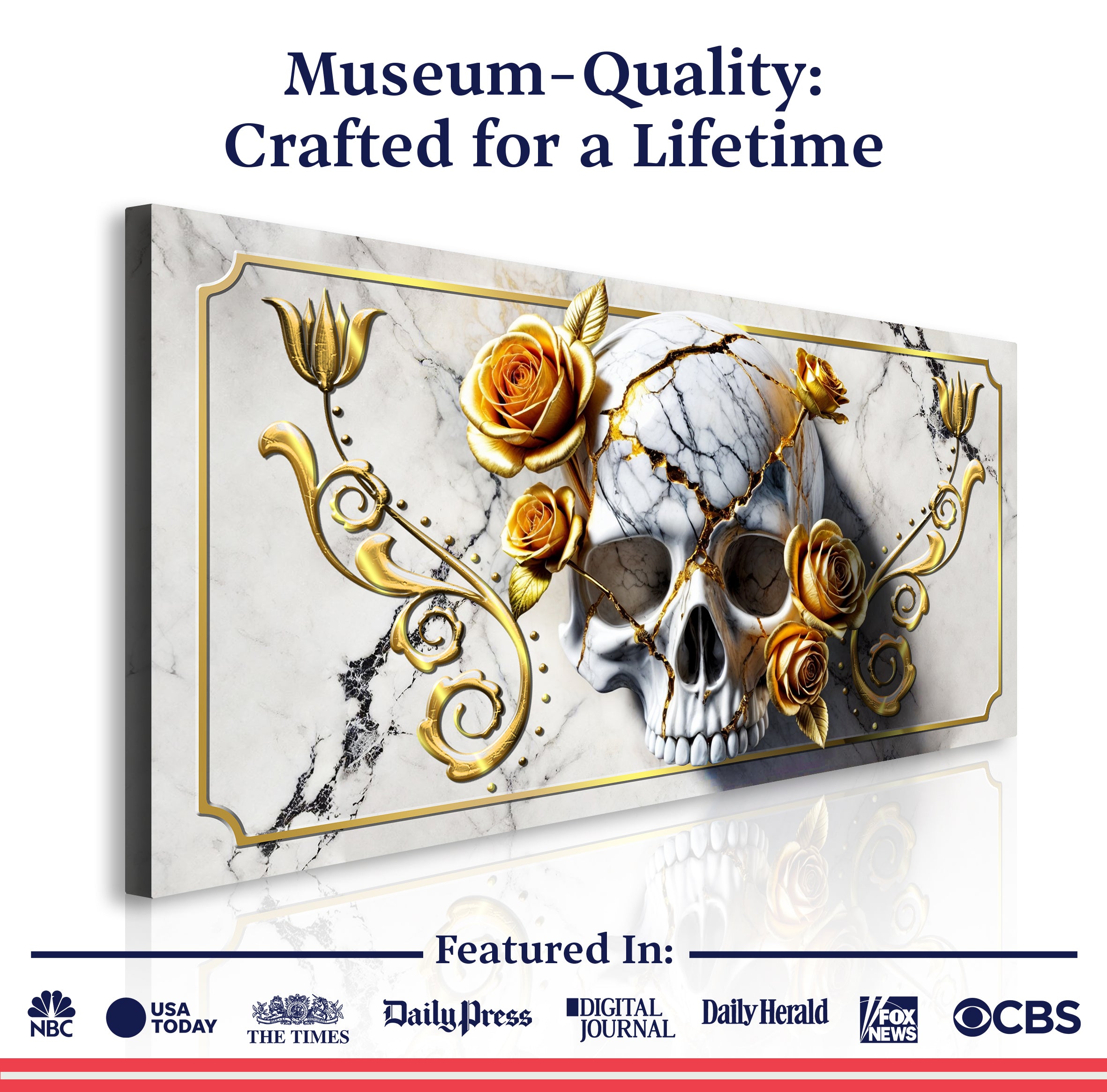 3D Rose and Skull Wall Art on sale at MyriadMart