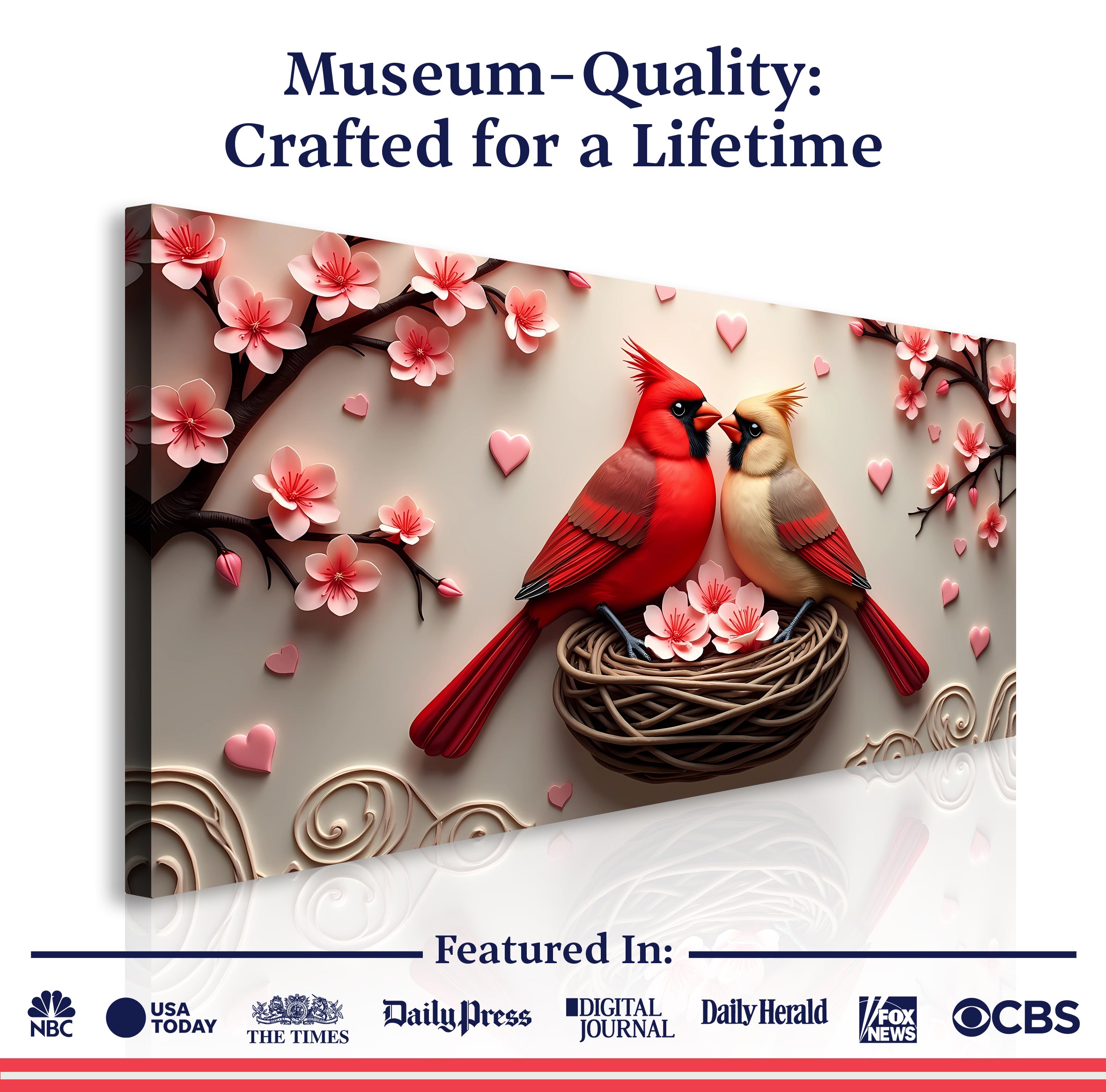 3D Cardinals Wall Art VI on sale at MyriadMart