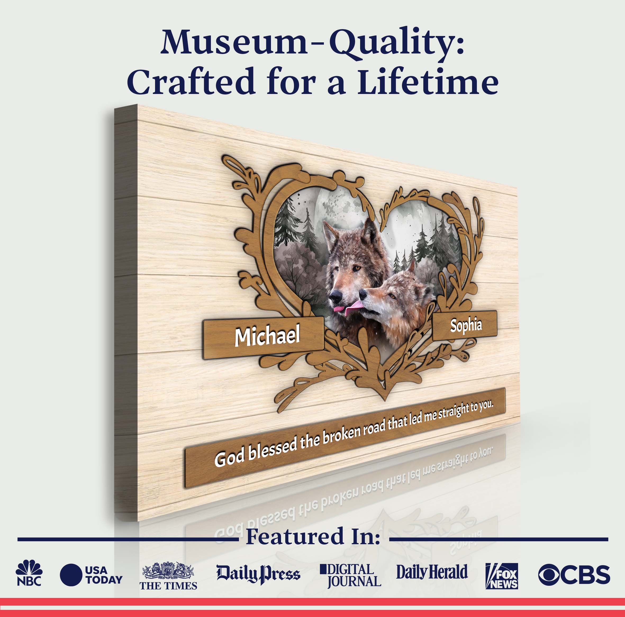 Couple Wolves Sign II on sale at MyriadMart