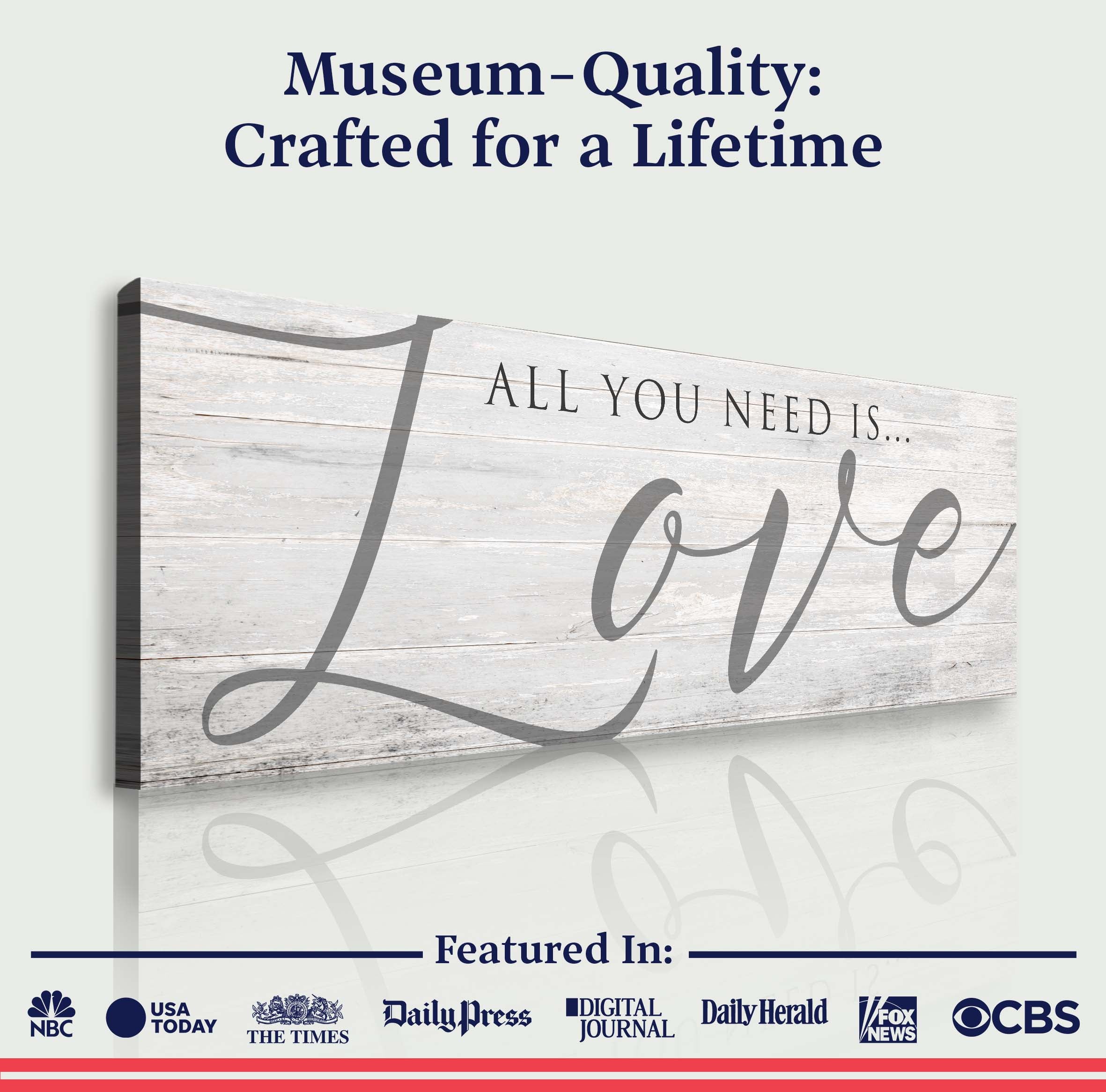 All You Need Is Love Sign IV on sale at MyriadMart