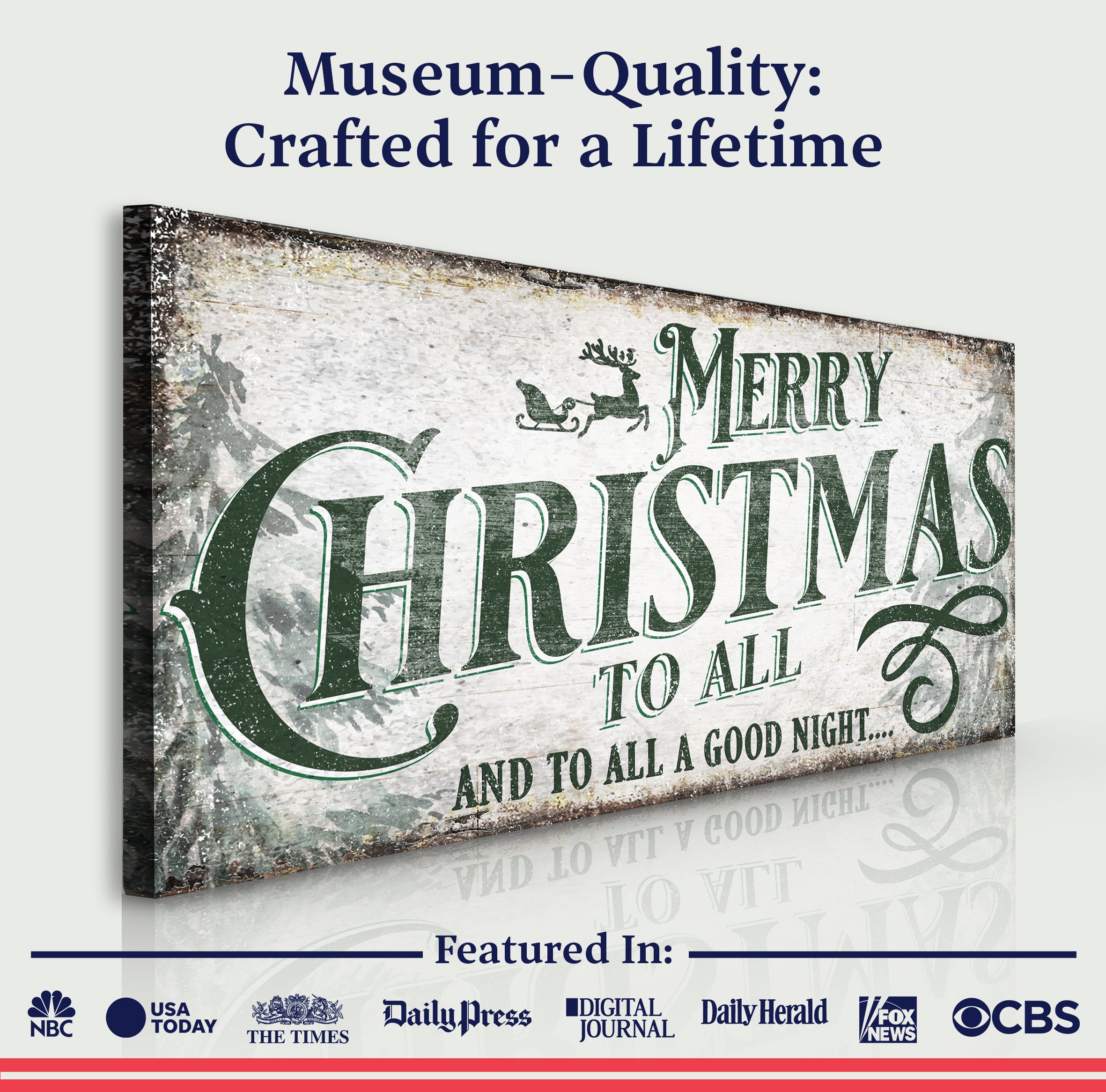 Merry Christmas To All And Goodnight Sign II on sale at MyriadMart