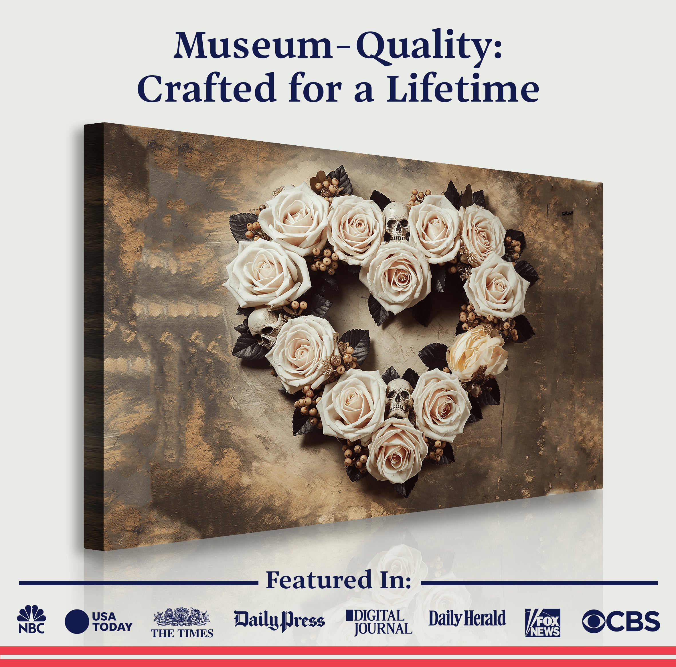 Skull and Flowers Wall Art V on sale at MyriadMart