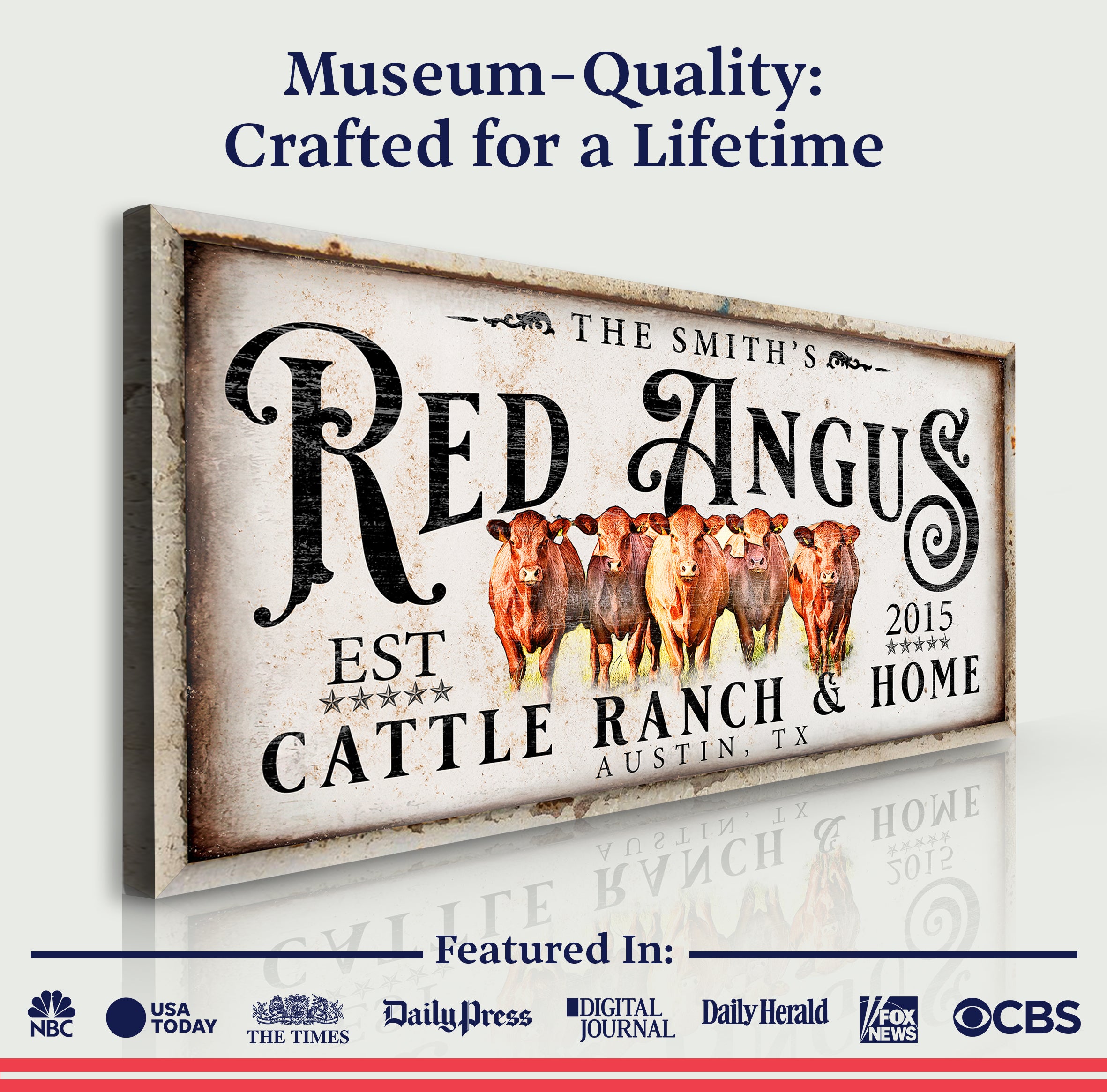 Red Angus Sign II on sale at MyriadMart