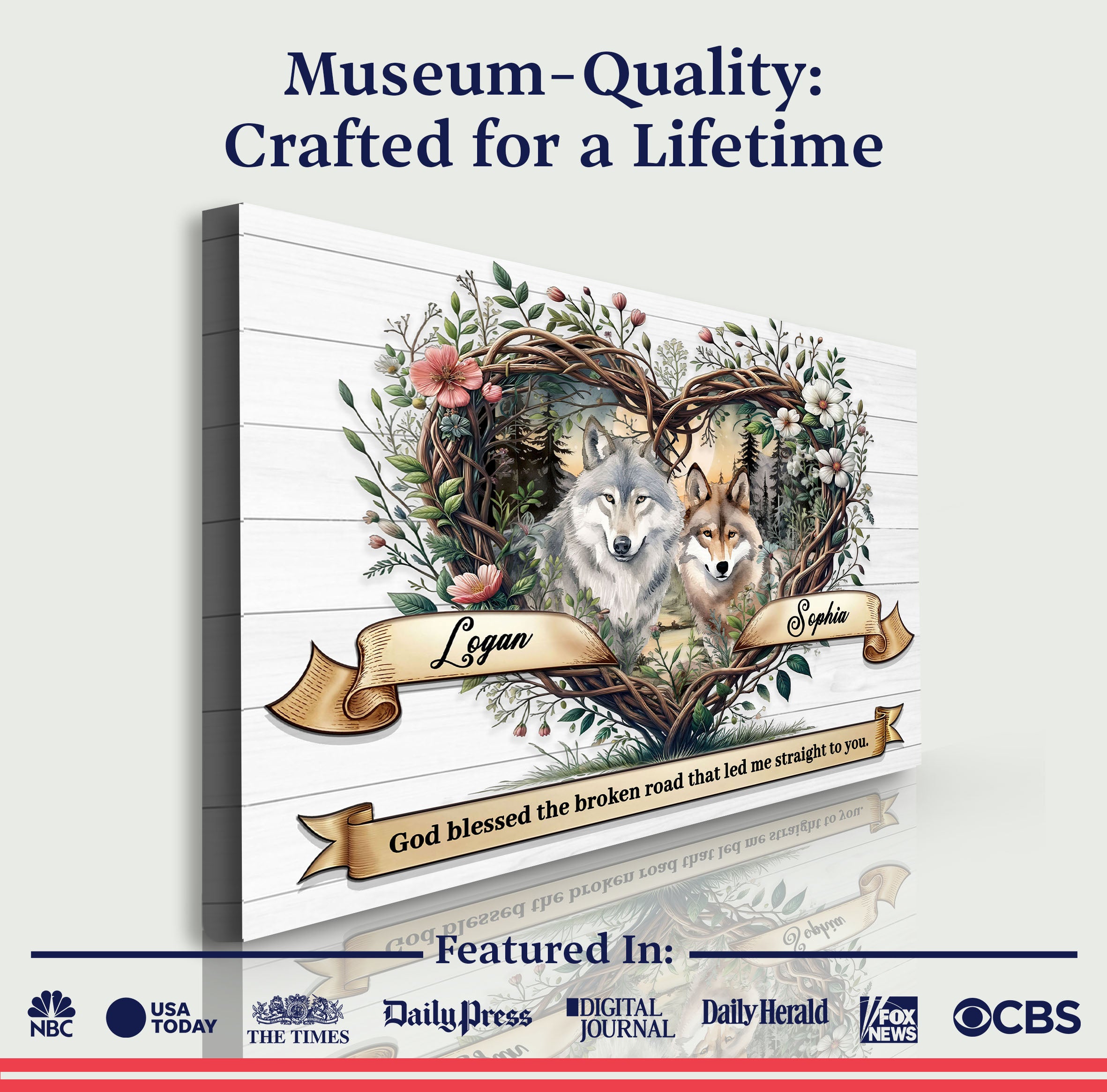 Couple Wolves Sign on sale at MyriadMart