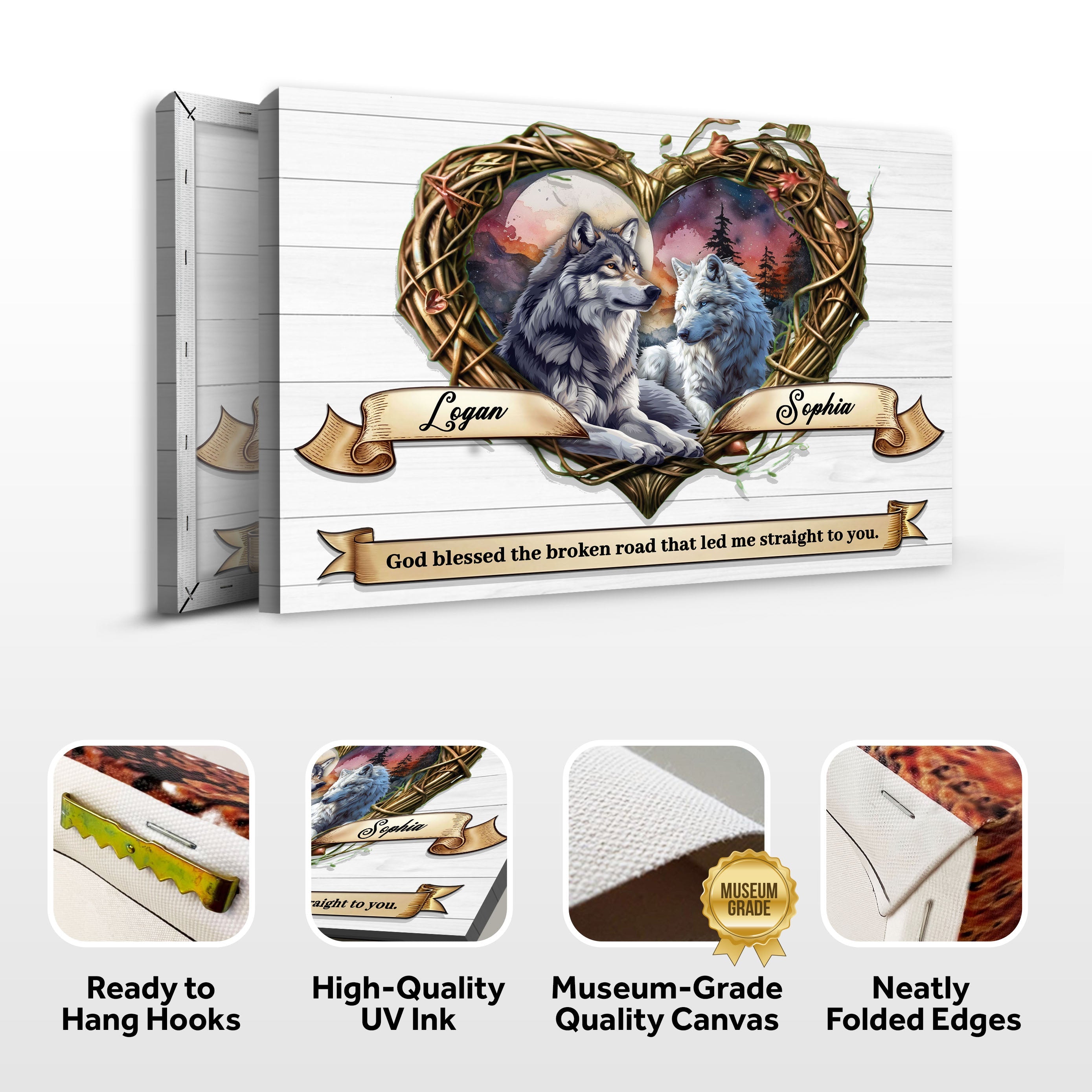 Couple Wolves Sign III on sale at MyriadMart