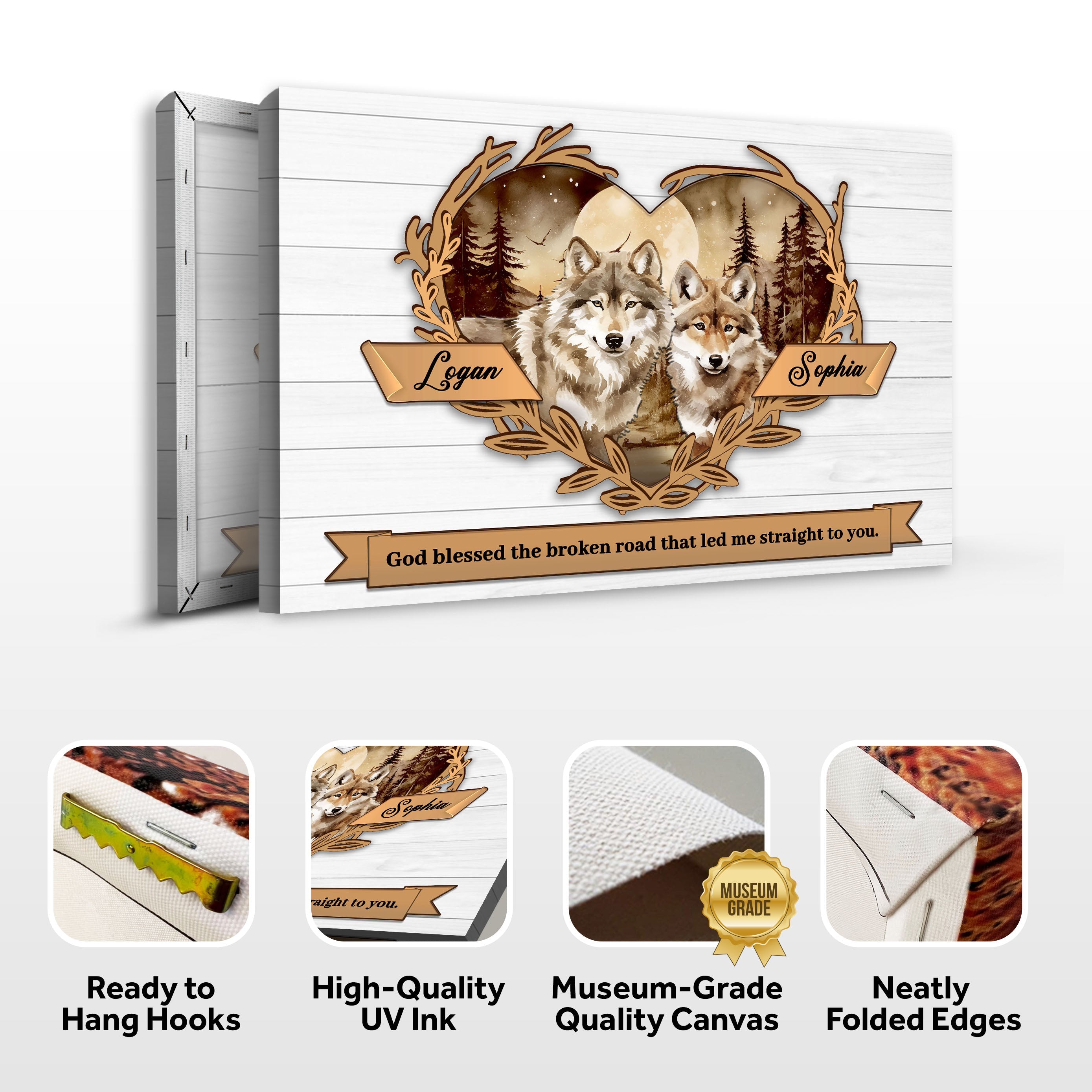 Couple Wolves Sign V on sale at MyriadMart