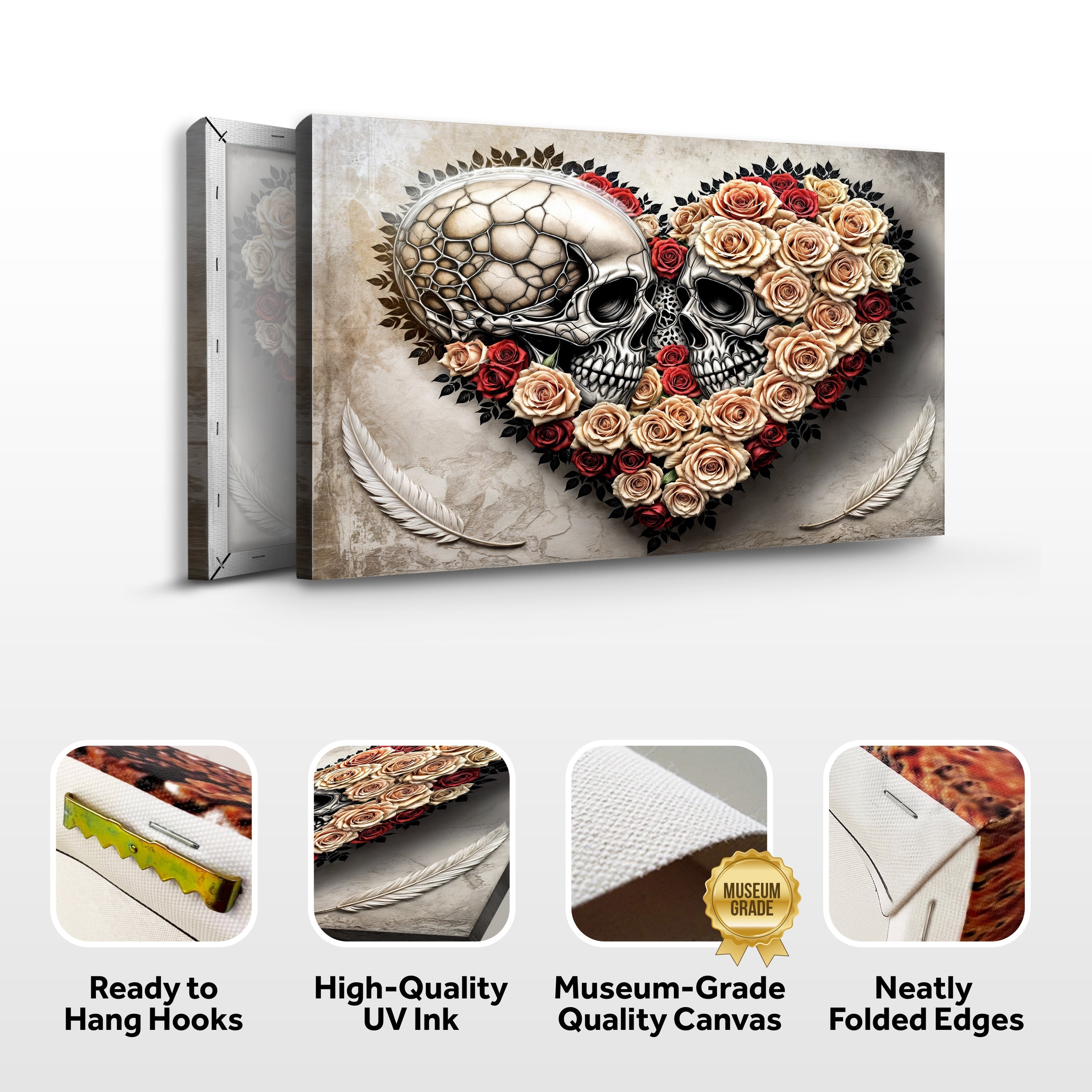 Skull and Flowers Wall Art VII on sale at MyriadMart